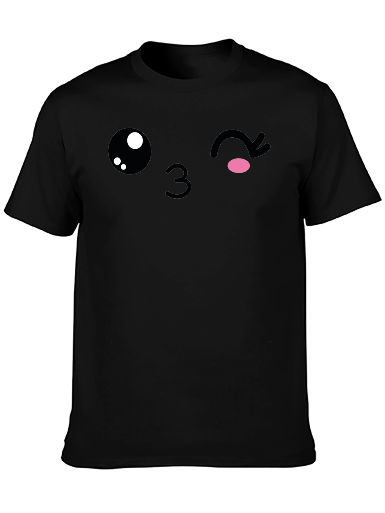 Winking Emoji Graphic T-Shirt - Soft Cotton Blend
