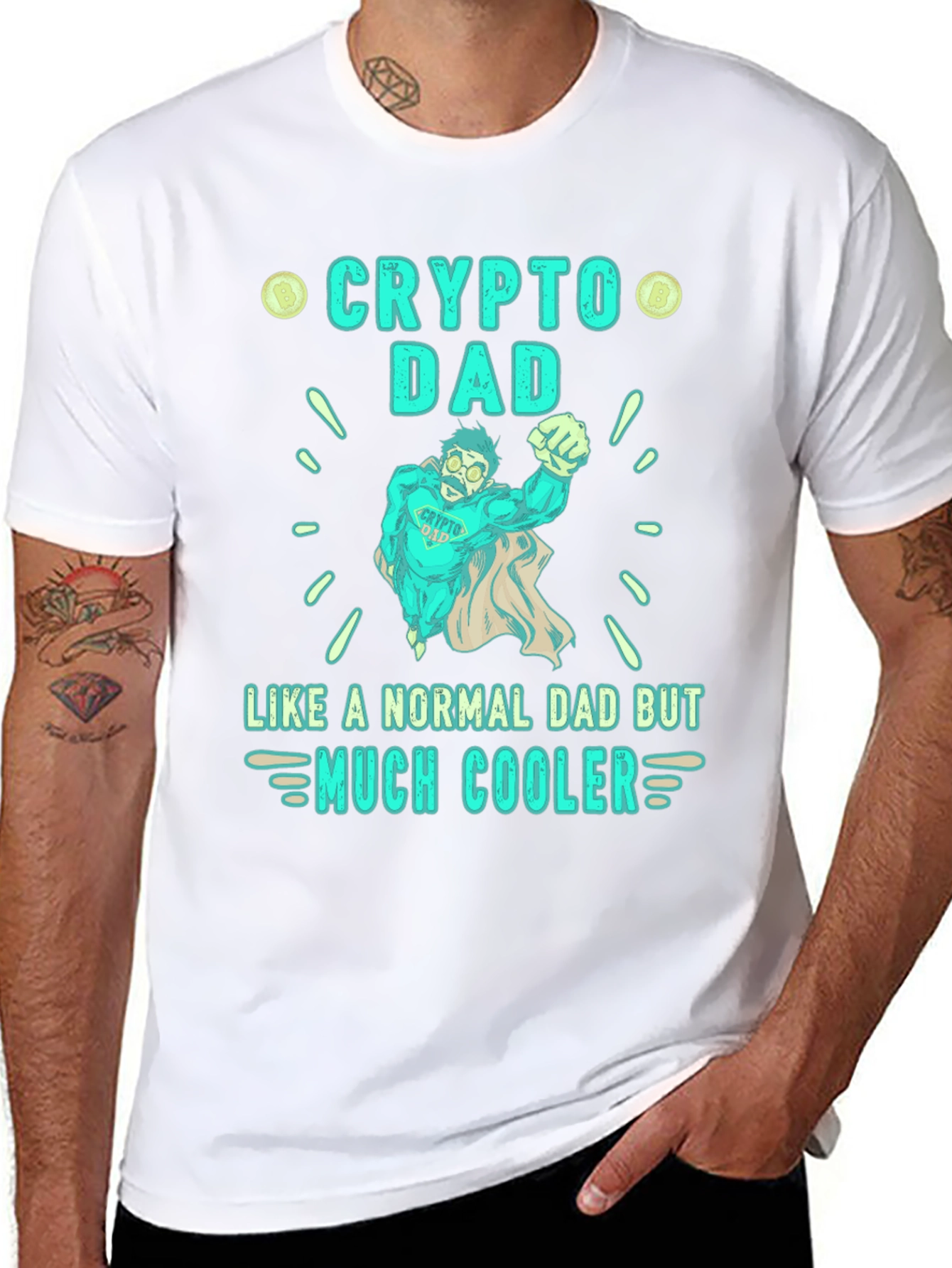 Crypto Dad T-Shirt - Much Cooler Fathers Day Gift