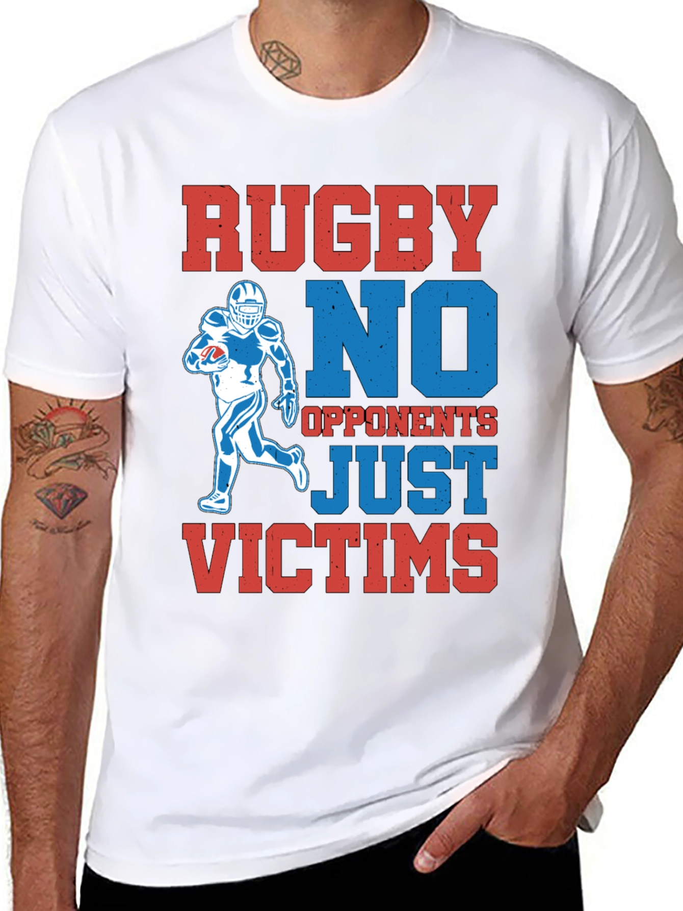 Rugby No Opponents Just Victims Graphic T-Shirt