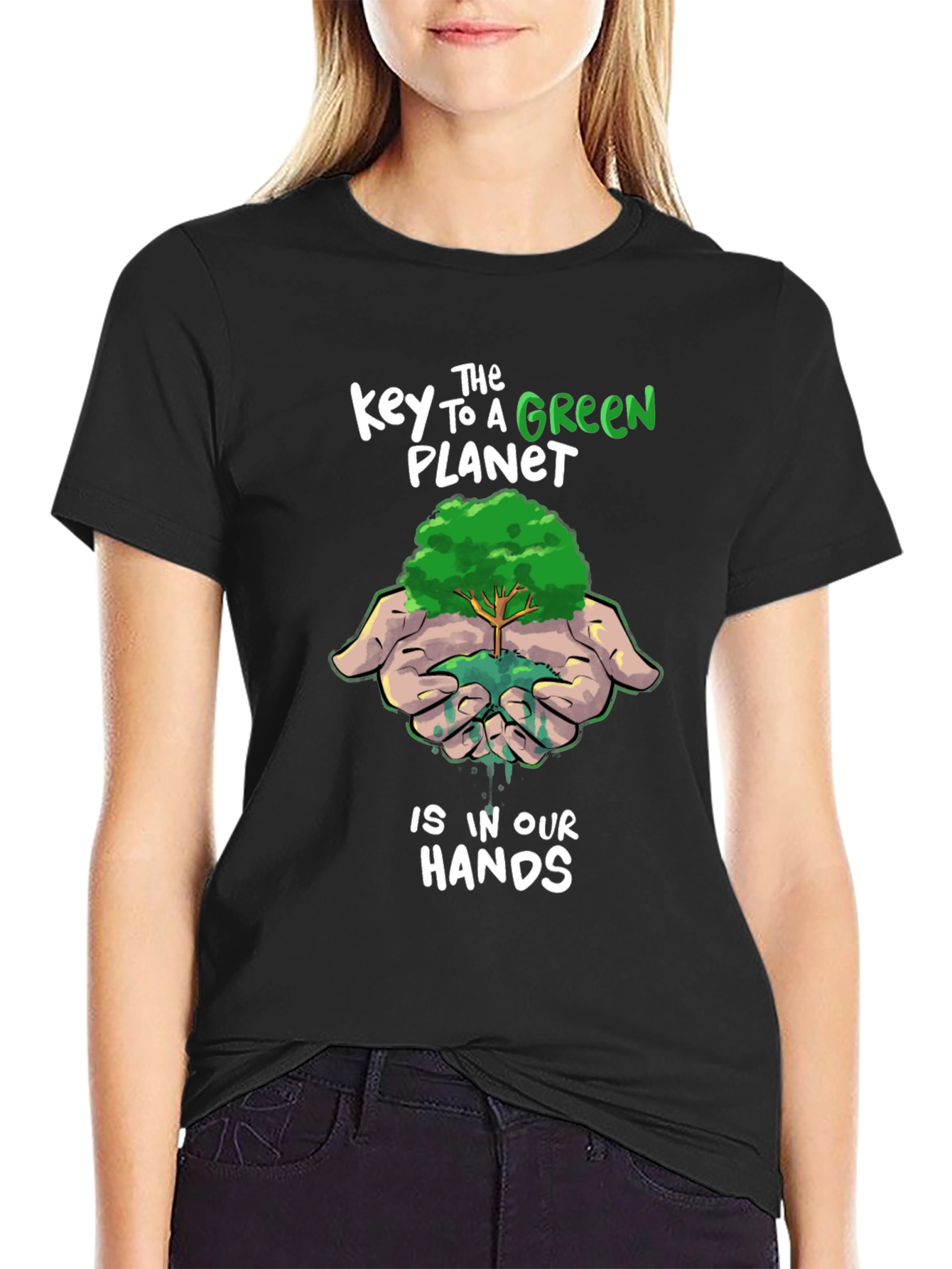 Green Planet T-Shirt: Sustainable Future Design