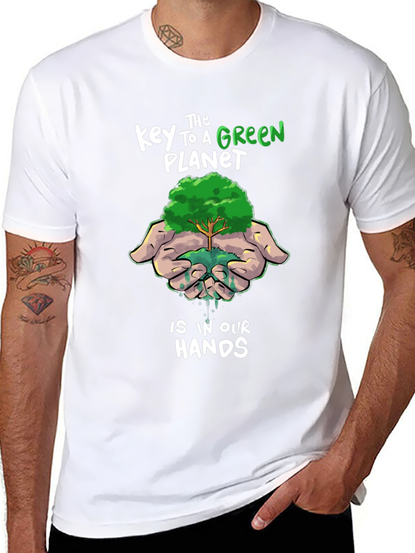 Green Planet T-Shirt: Sustainable Future Design