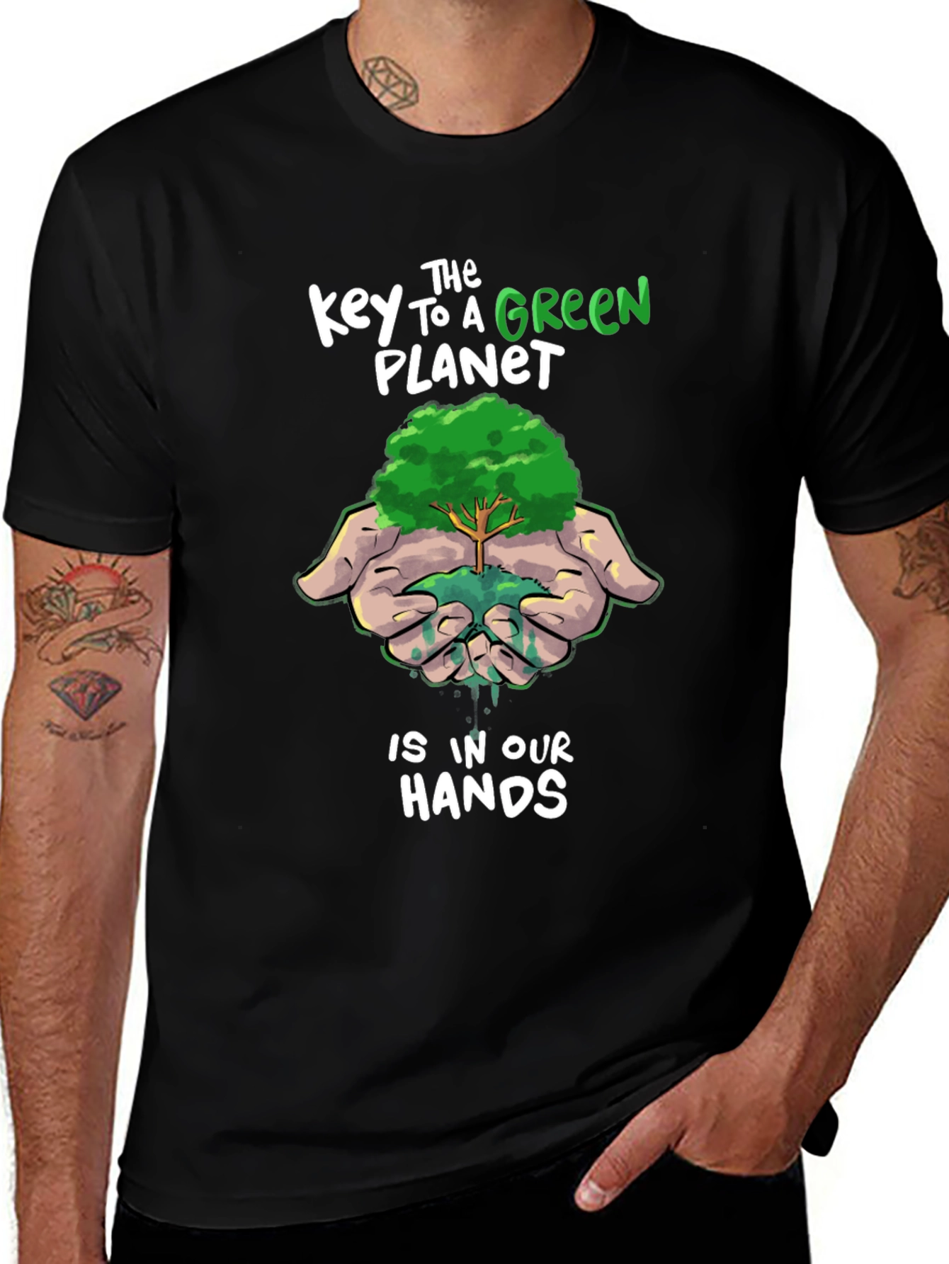Green Planet T-Shirt: Sustainable Future Design