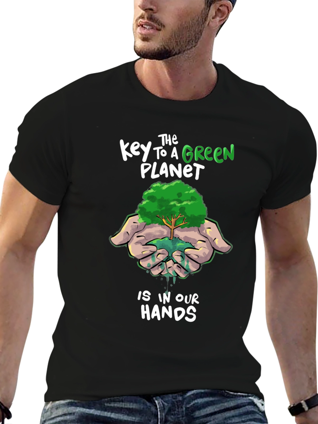 Green Planet T-Shirt: Sustainable Future Design
