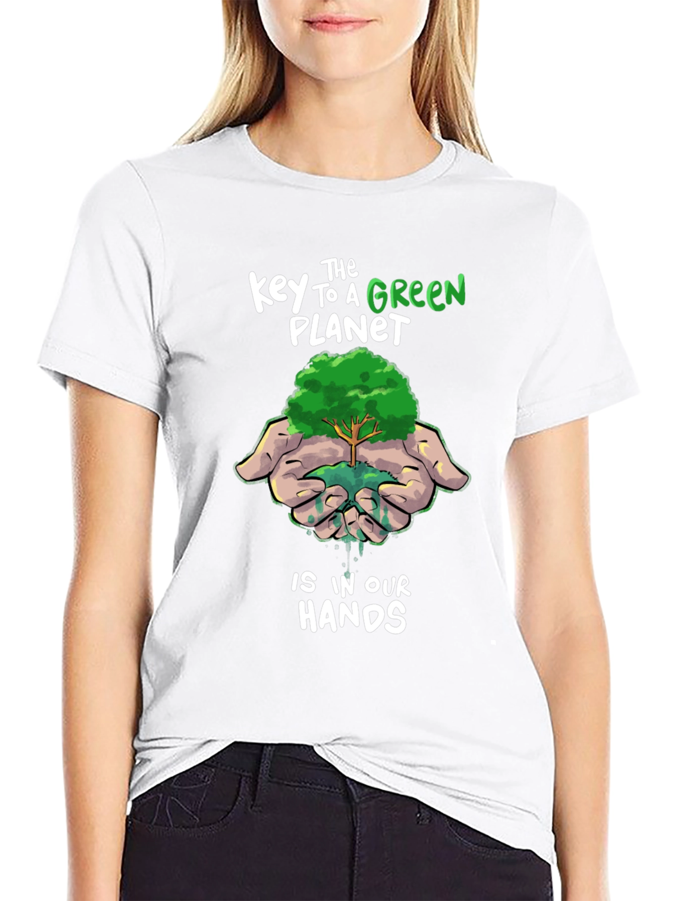 Green Planet T-Shirt: Sustainable Future Design
