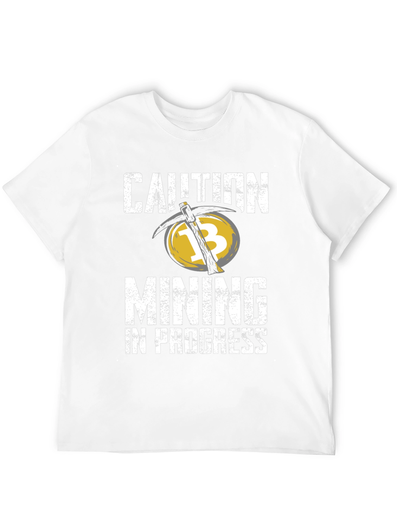 Caution Mining in Progress Black T-Shirt