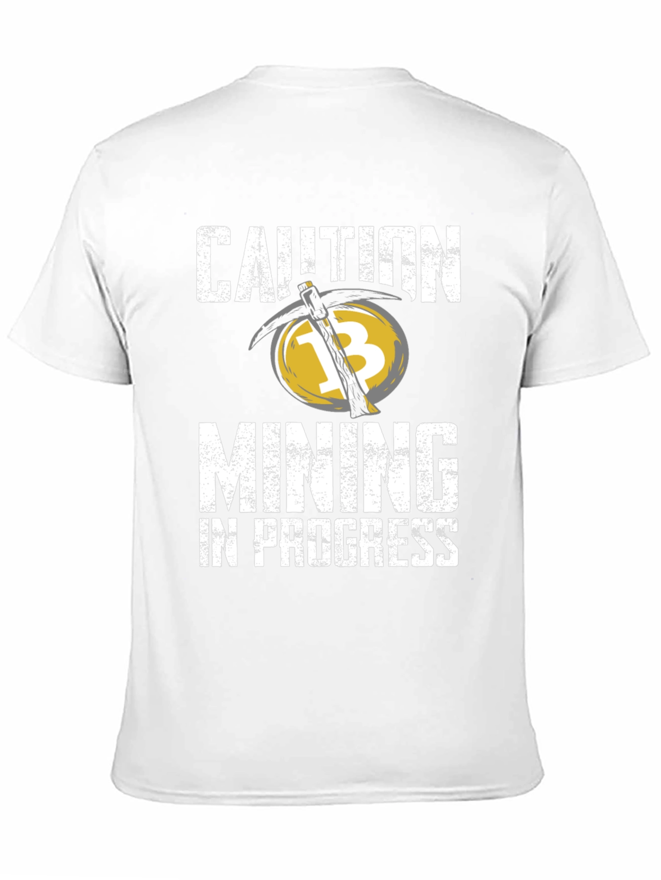 Caution Mining in Progress Black T-Shirt