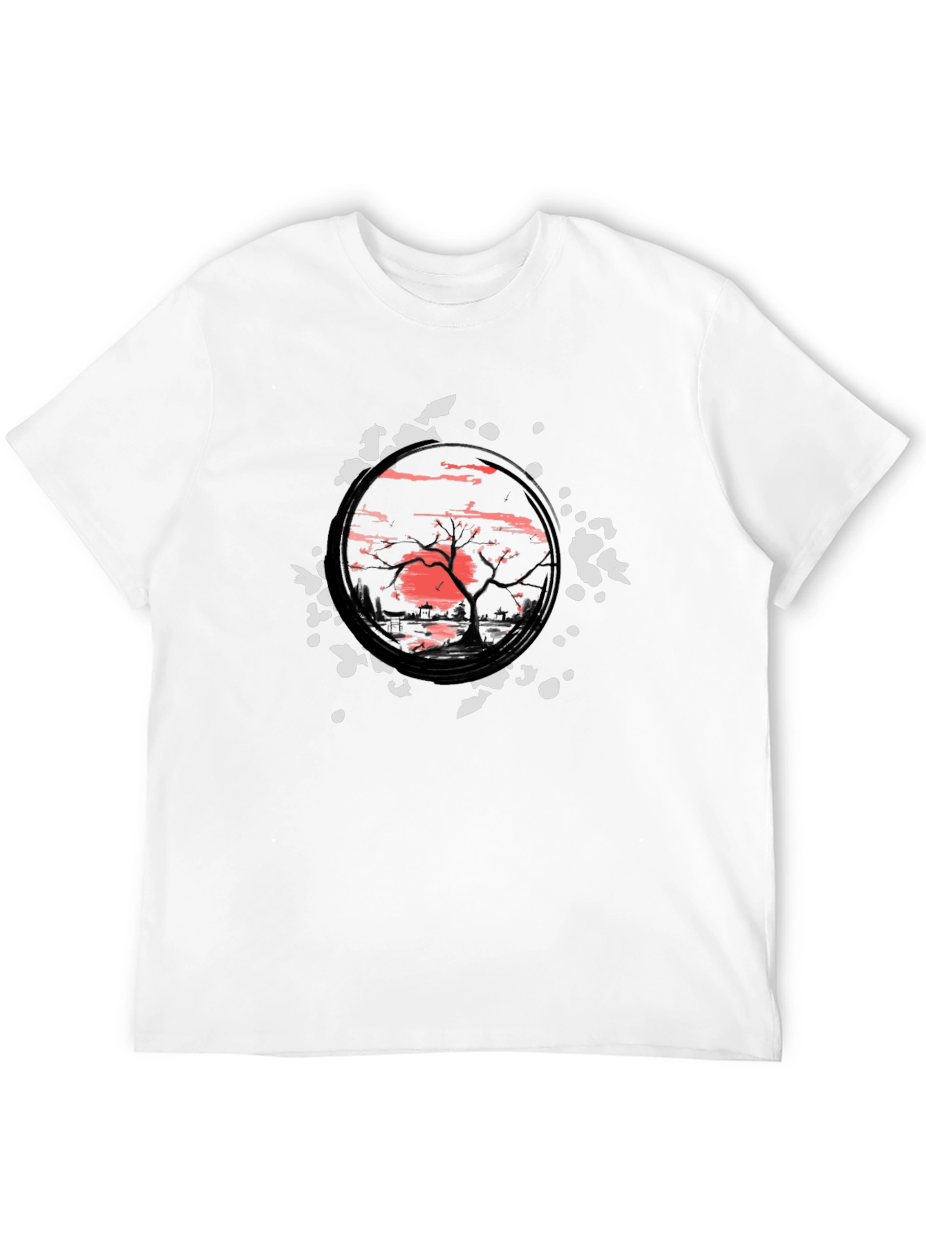 Sunset Scene Graphic Tee - Modern Art Print