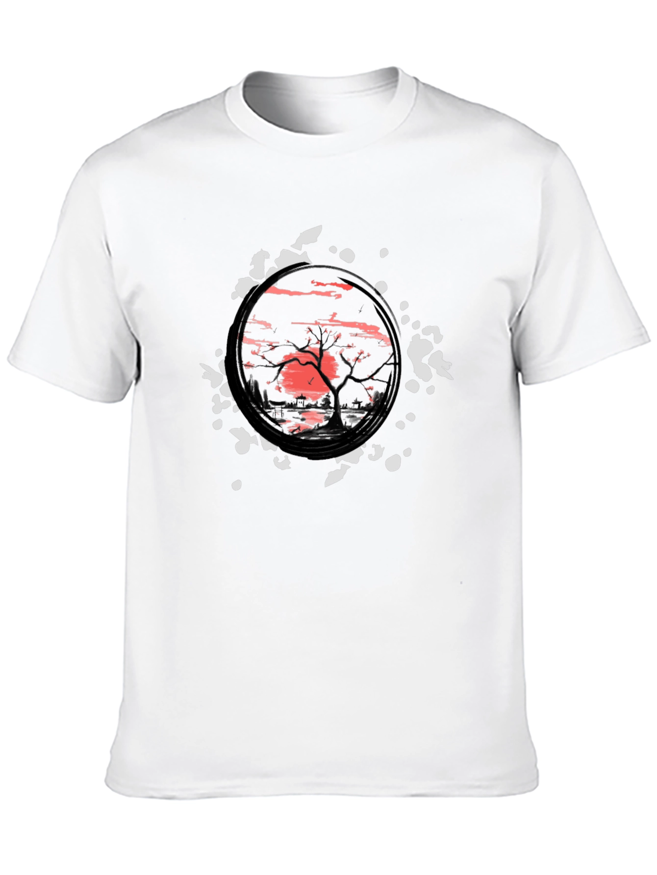 Sunset Scene Graphic Tee - Modern Art Print