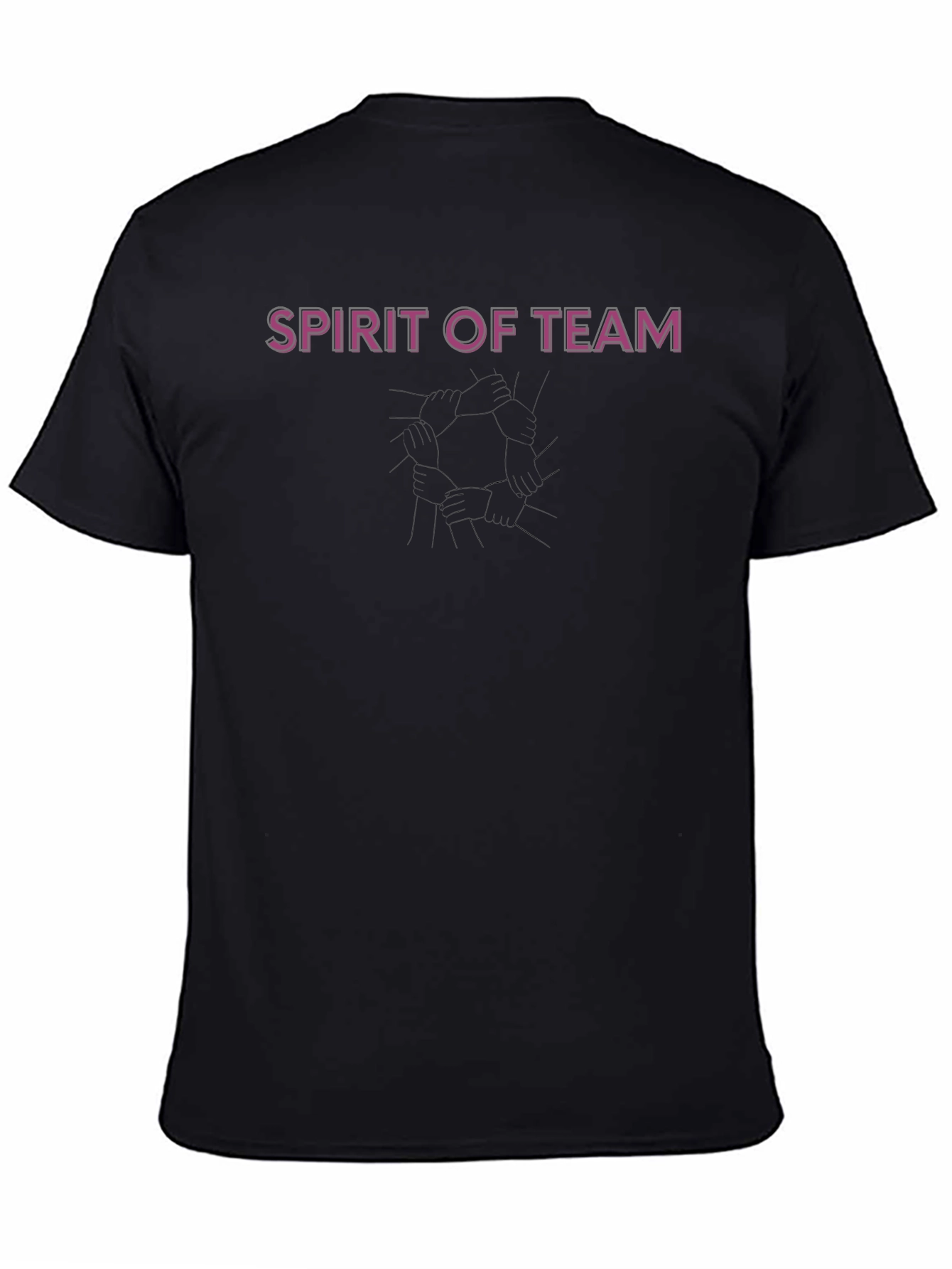Spirit of Team Black Crew Neck T-Shirt