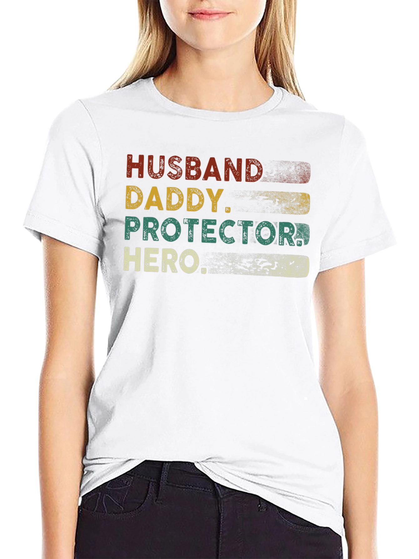 Husband Daddy Protector Hero Graphic T-Shirt
