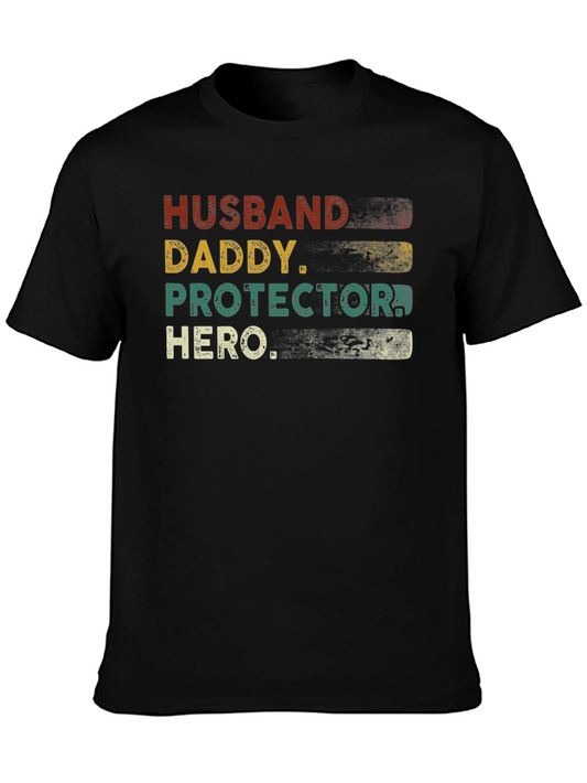 Husband Daddy Protector Hero Graphic T-Shirt