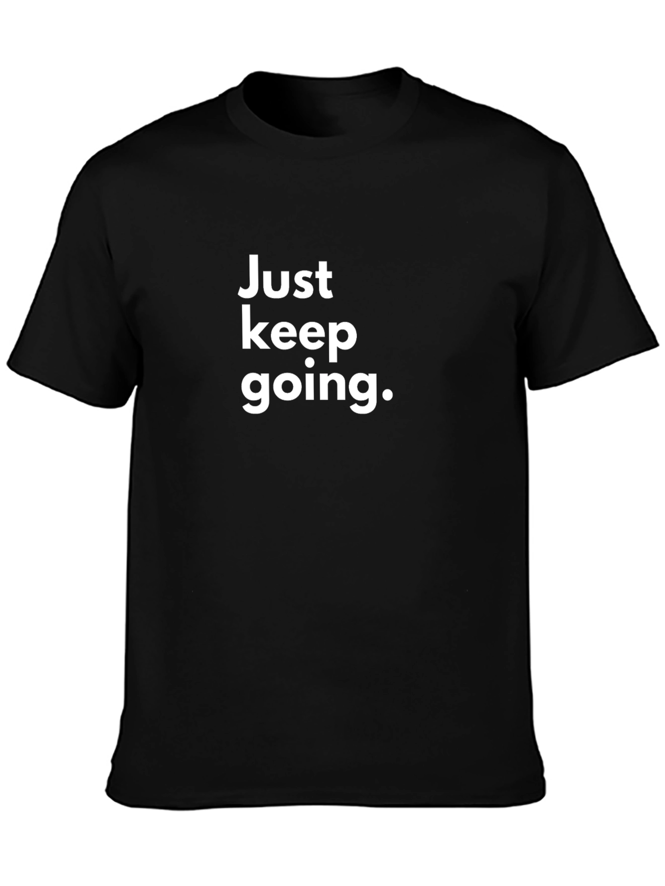 Just Keep Going Black Graphic Tee