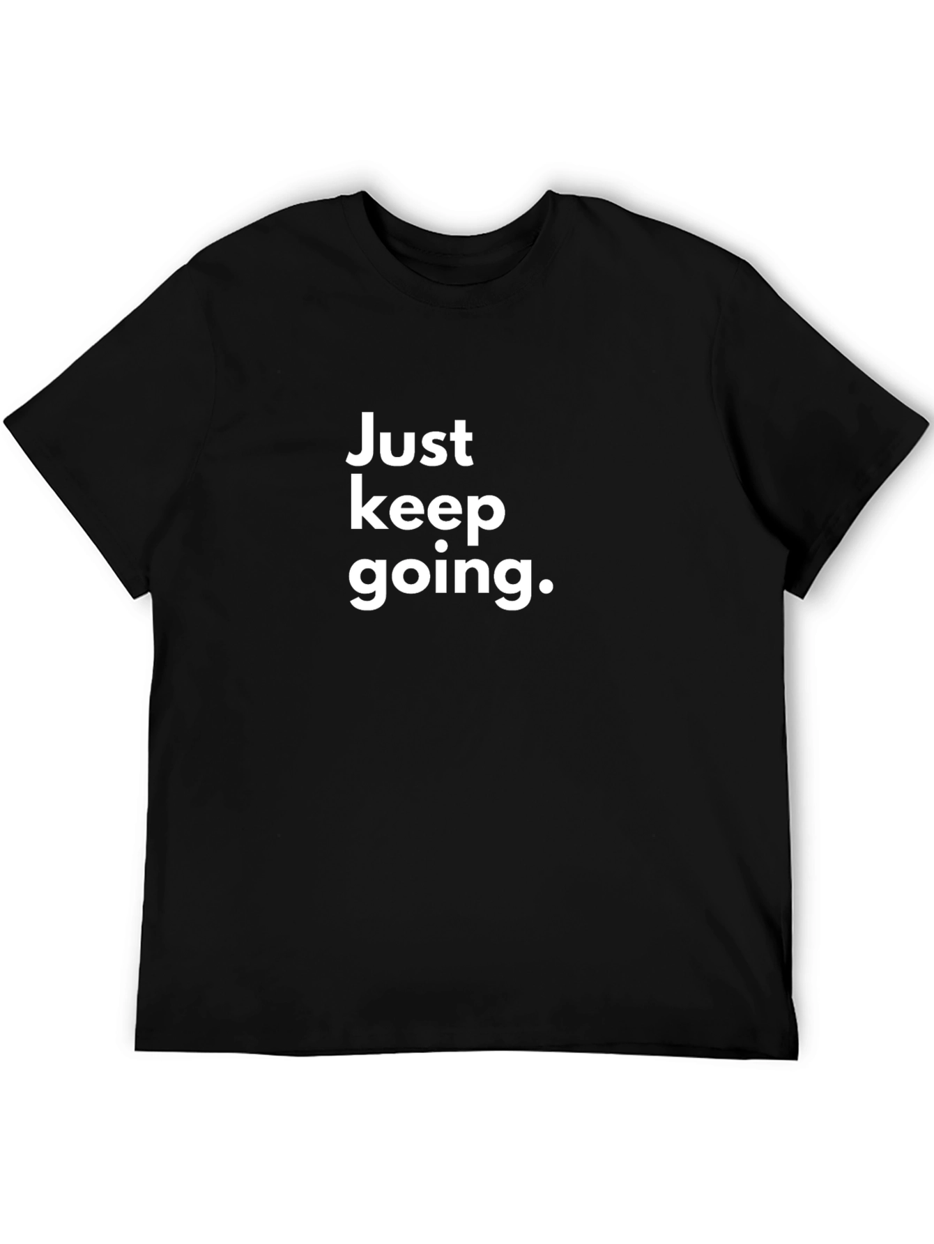 Just Keep Going Black Graphic Tee