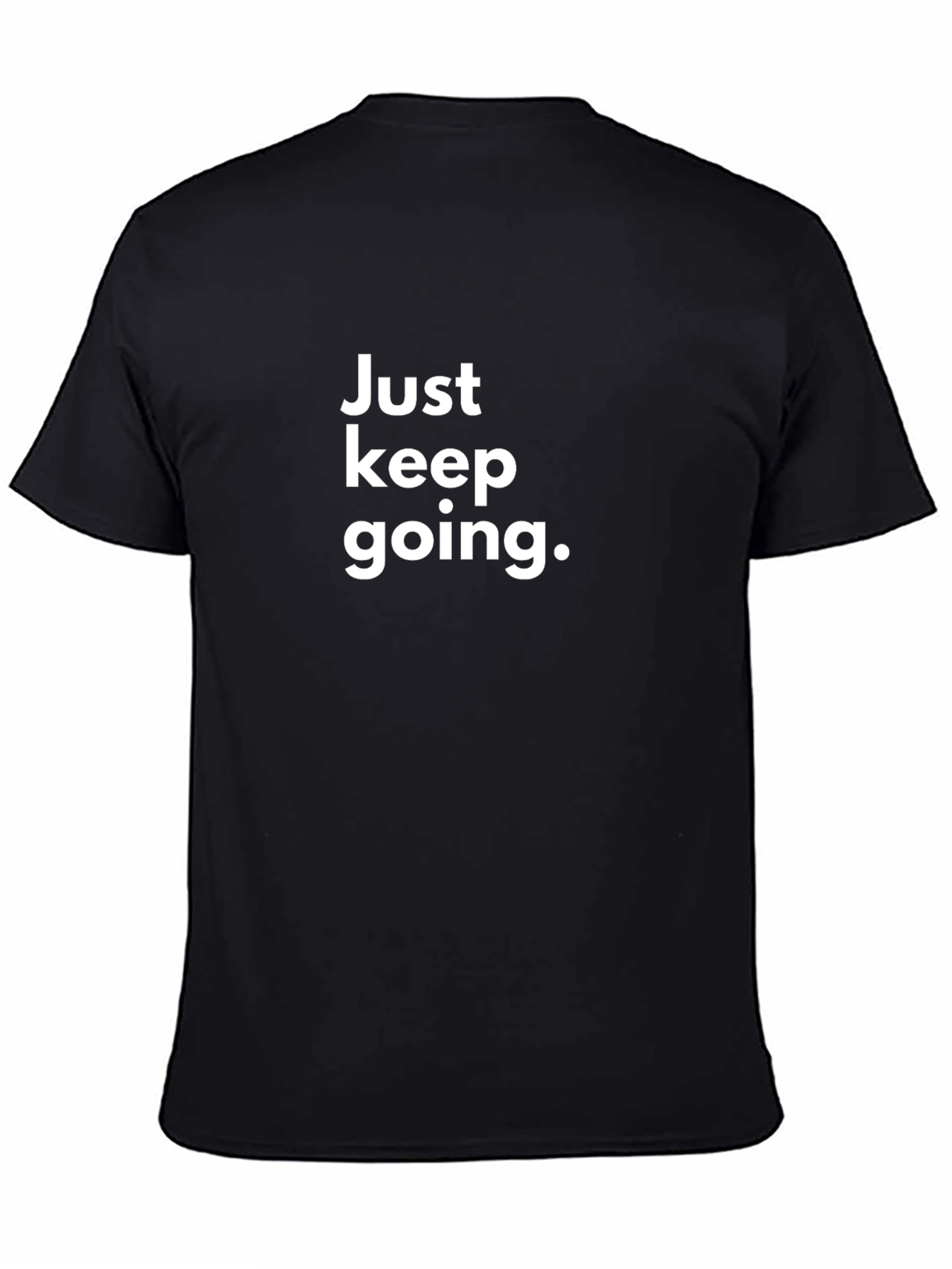 Just Keep Going Black Graphic Tee