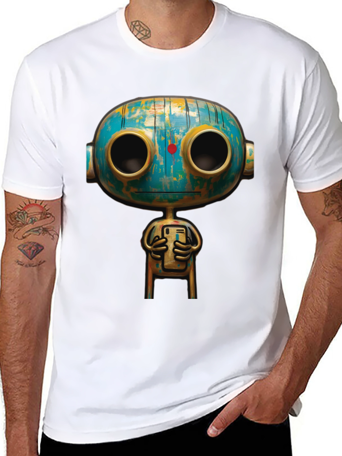 Robot Graphic T-Shirt - Unique Design