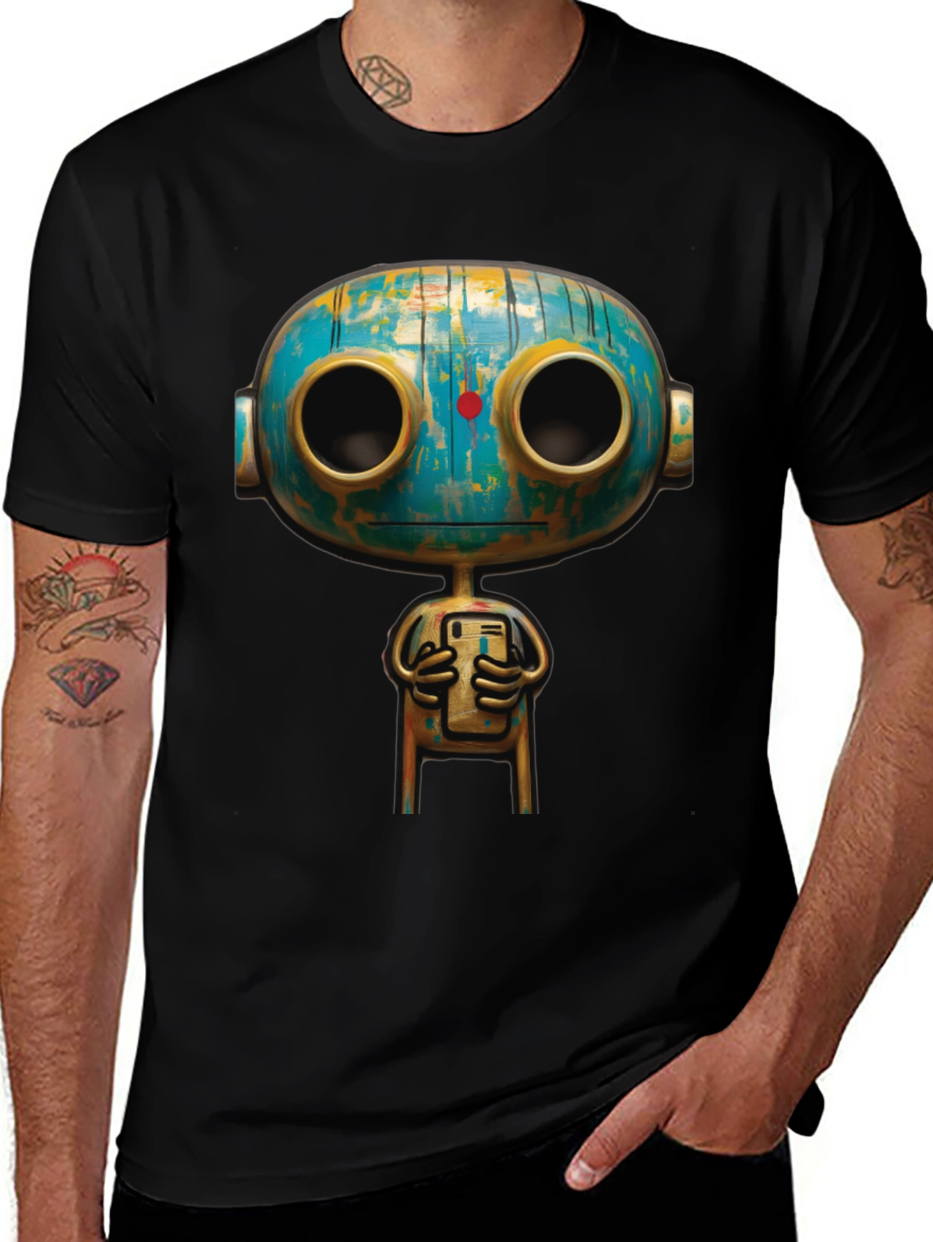 Robot Graphic T-Shirt - Unique Design