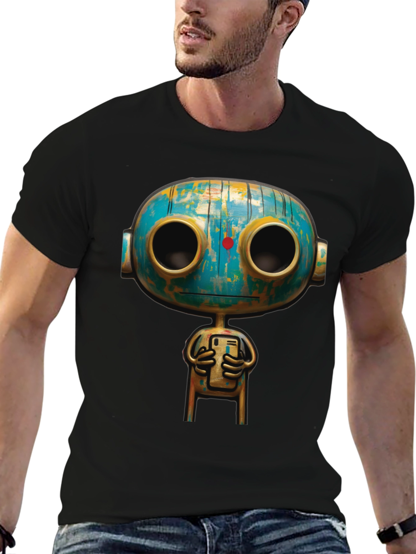 Robot Graphic T-Shirt - Unique Design