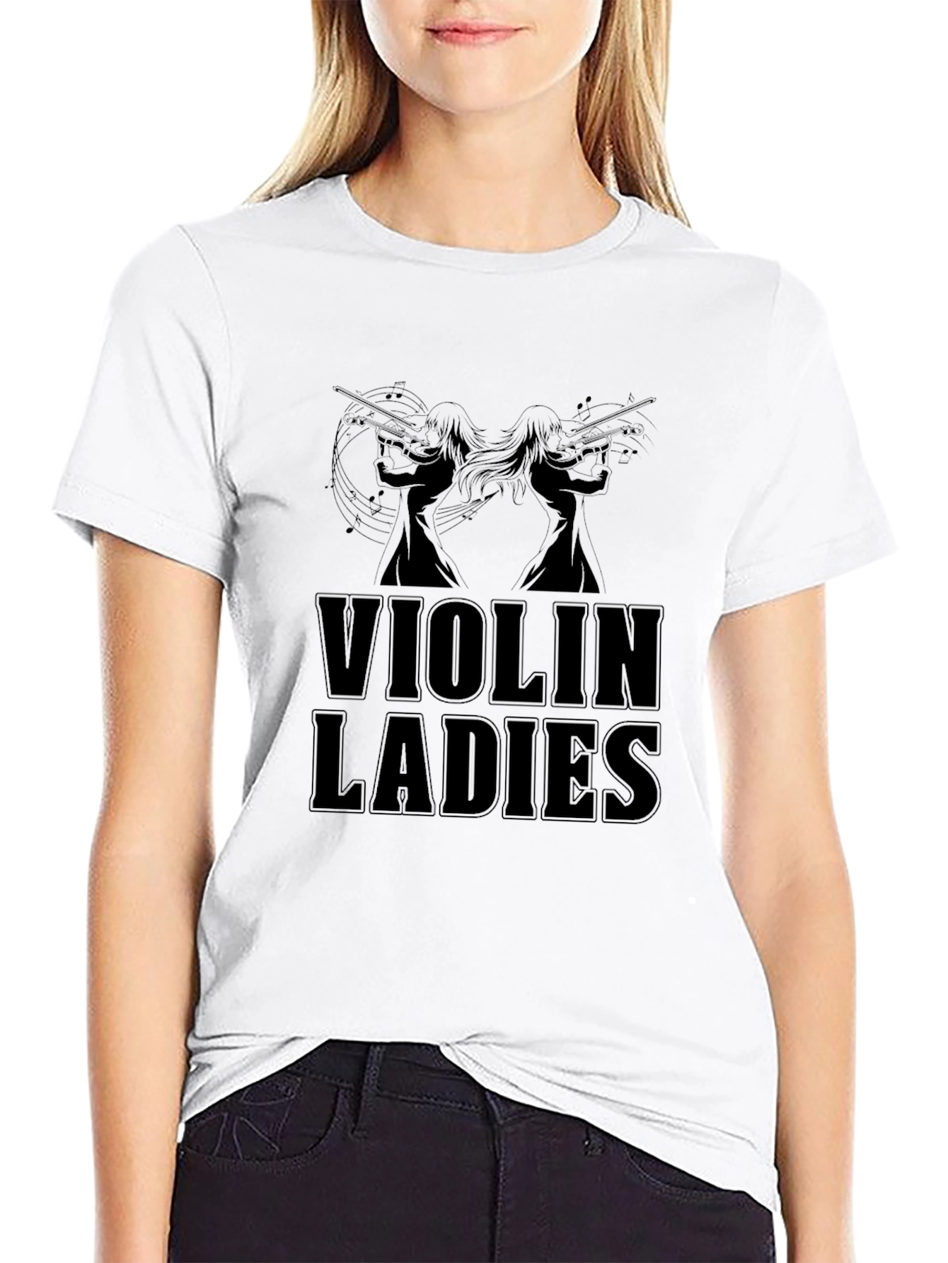 Violin Ladies Graphic T-Shirt - Musician Tee