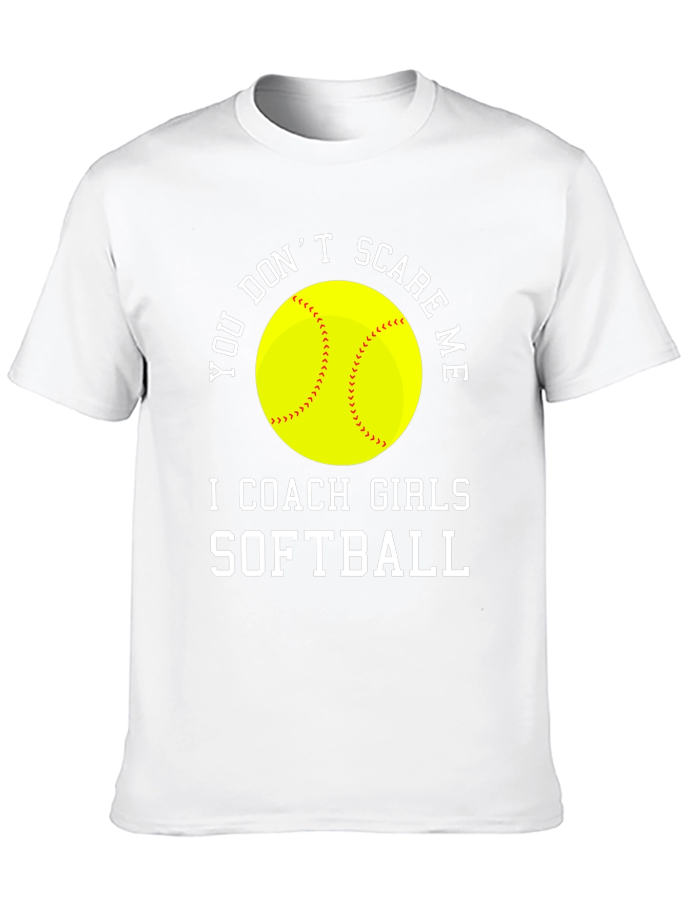 Girls Softball Coach T-Shirt - Funny Design