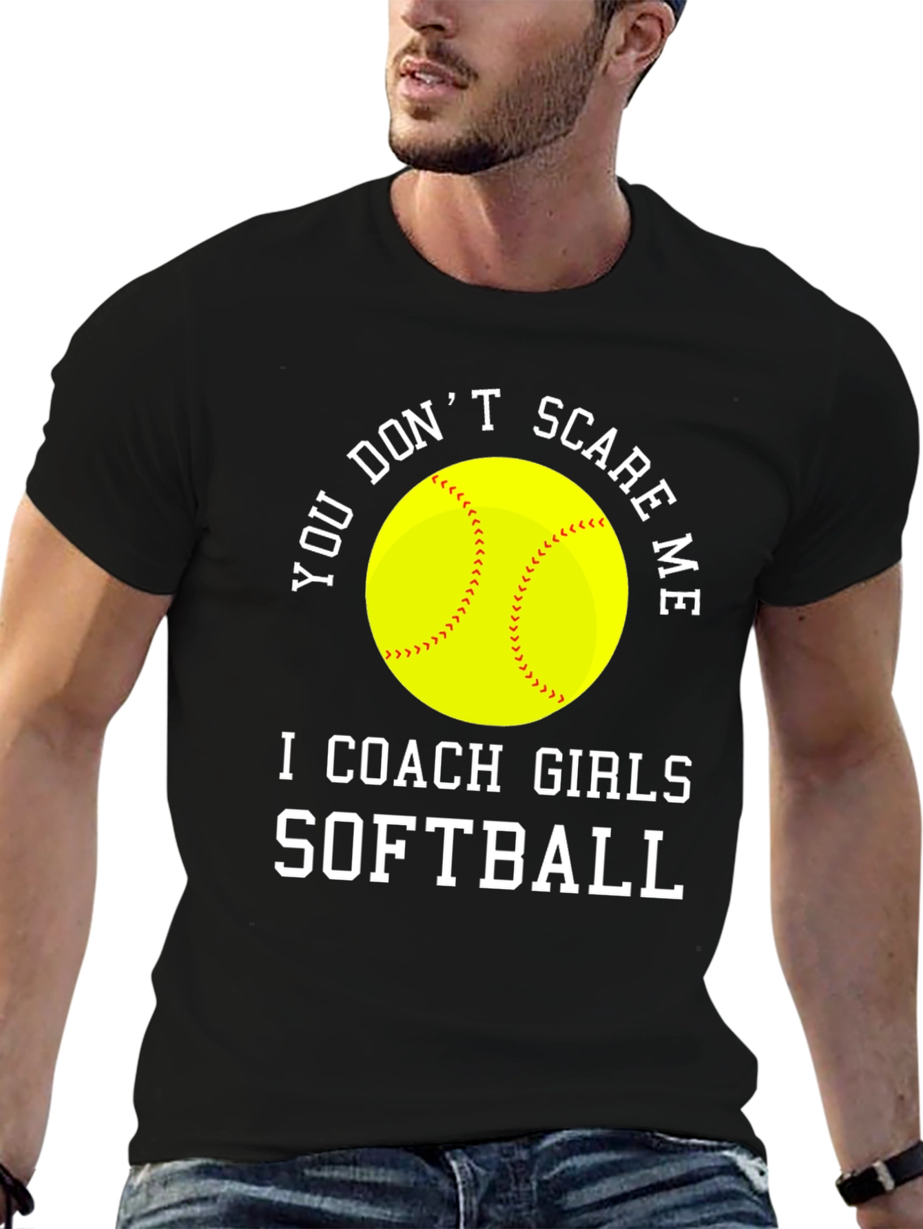 Girls Softball Coach T-Shirt - Funny Design
