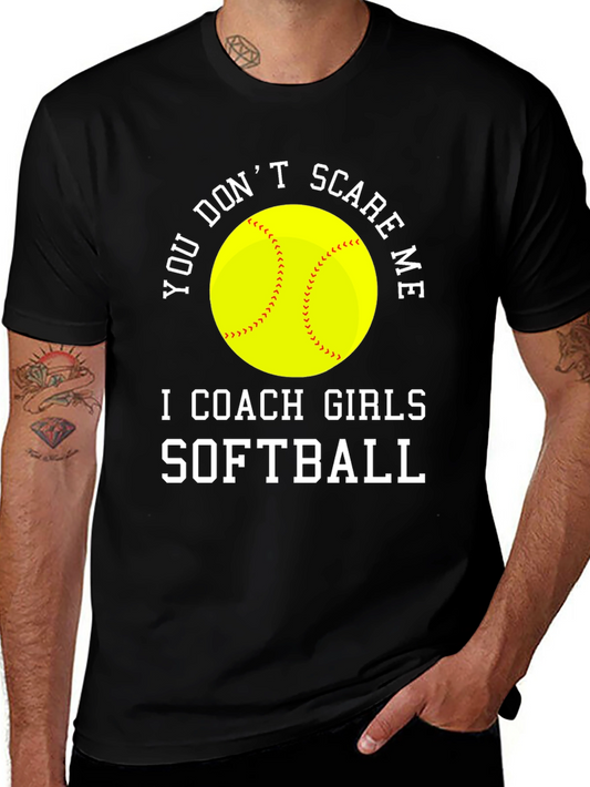 Girls Softball Coach T-Shirt - Funny Design