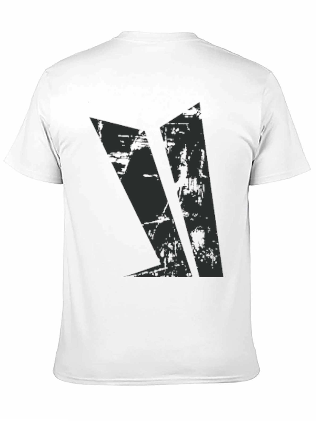 Grunge Graphic Black Tee for Men