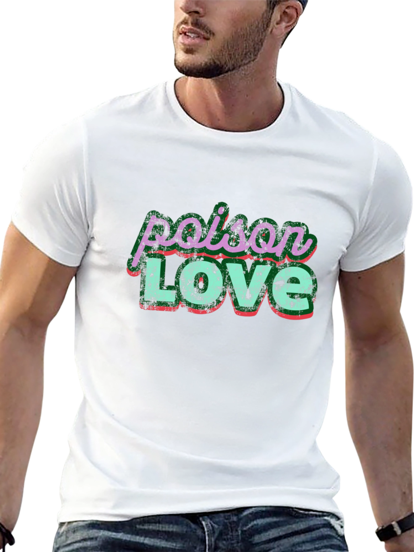 Poison Love Graphic Tee - Trendy Grunge Style