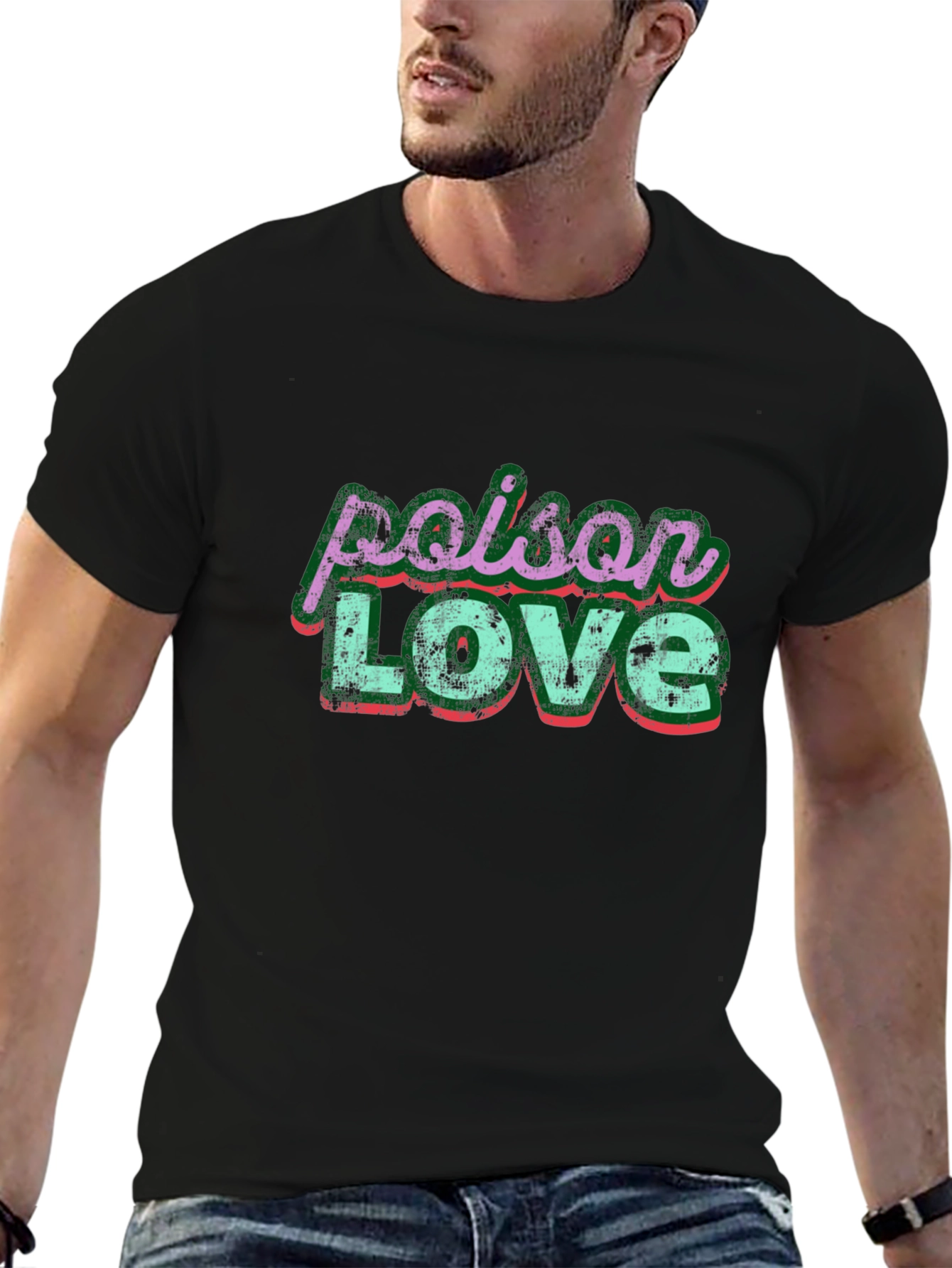 Poison Love Graphic Tee - Trendy Grunge Style