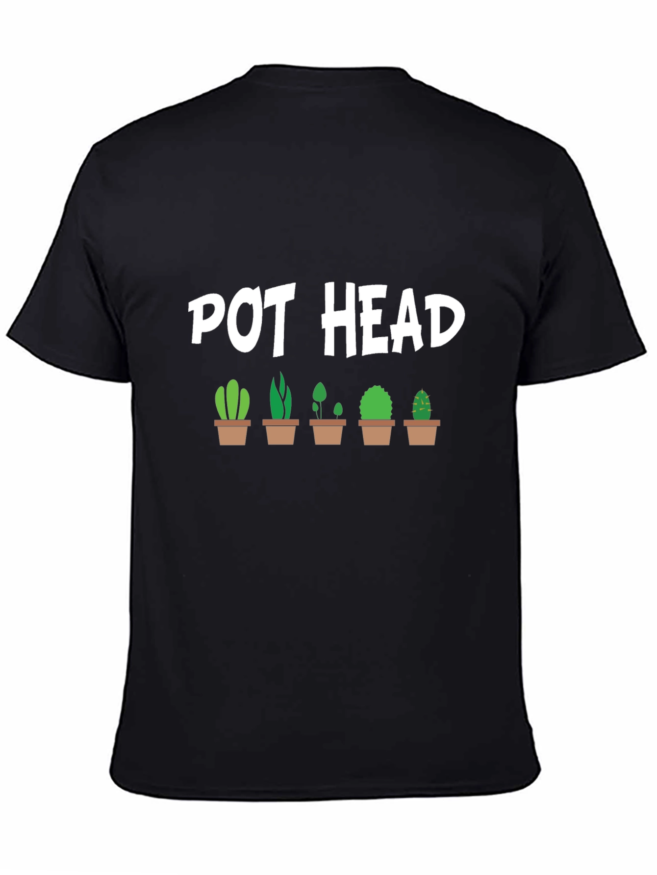 Pot Head Cactus T-Shirt - Novelty Graphic Tee