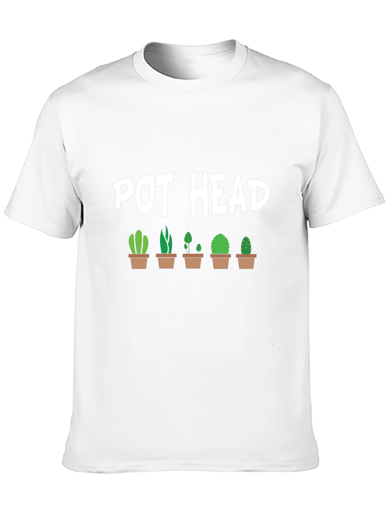 Pot Head Cactus T-Shirt - Novelty Graphic Tee