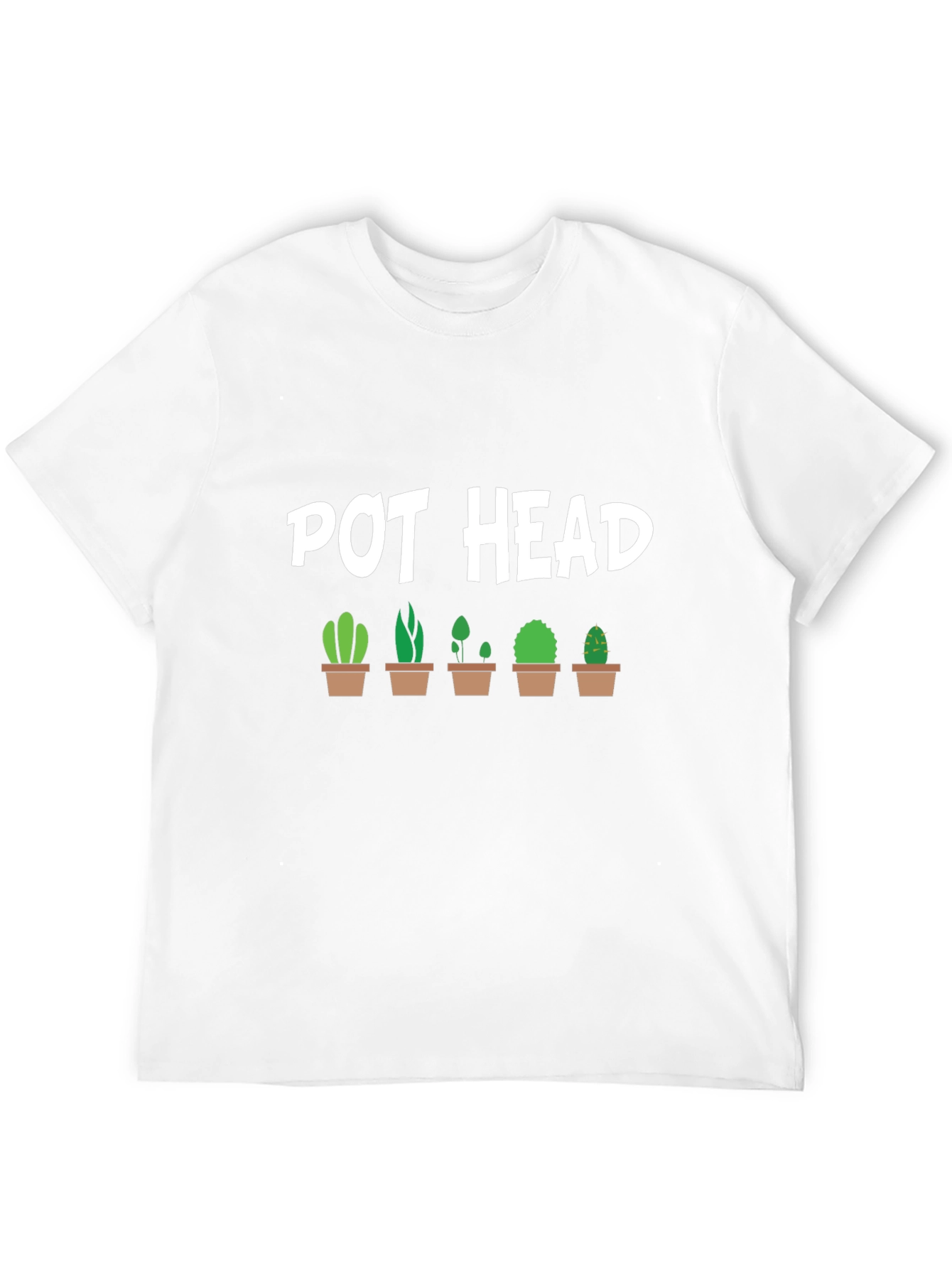 Pot Head Cactus T-Shirt - Novelty Graphic Tee