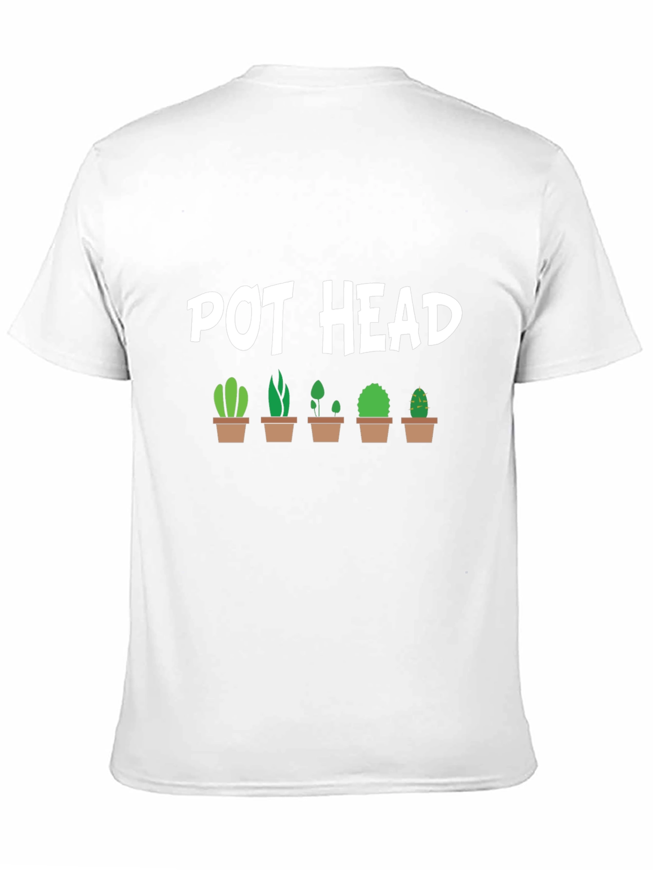 Pot Head Cactus T-Shirt - Novelty Graphic Tee