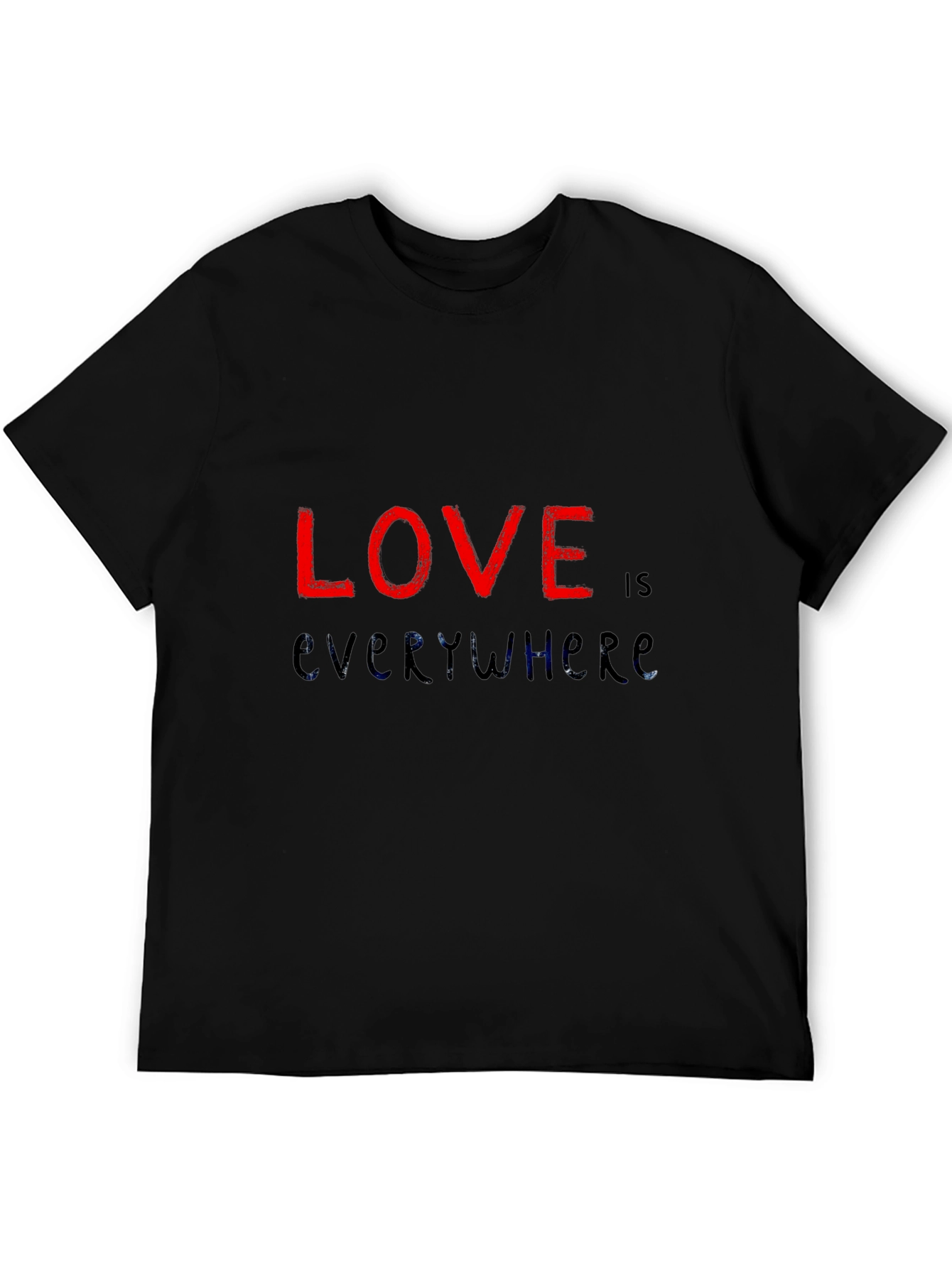 Love is Everywhere Graphic Black T-Shirt