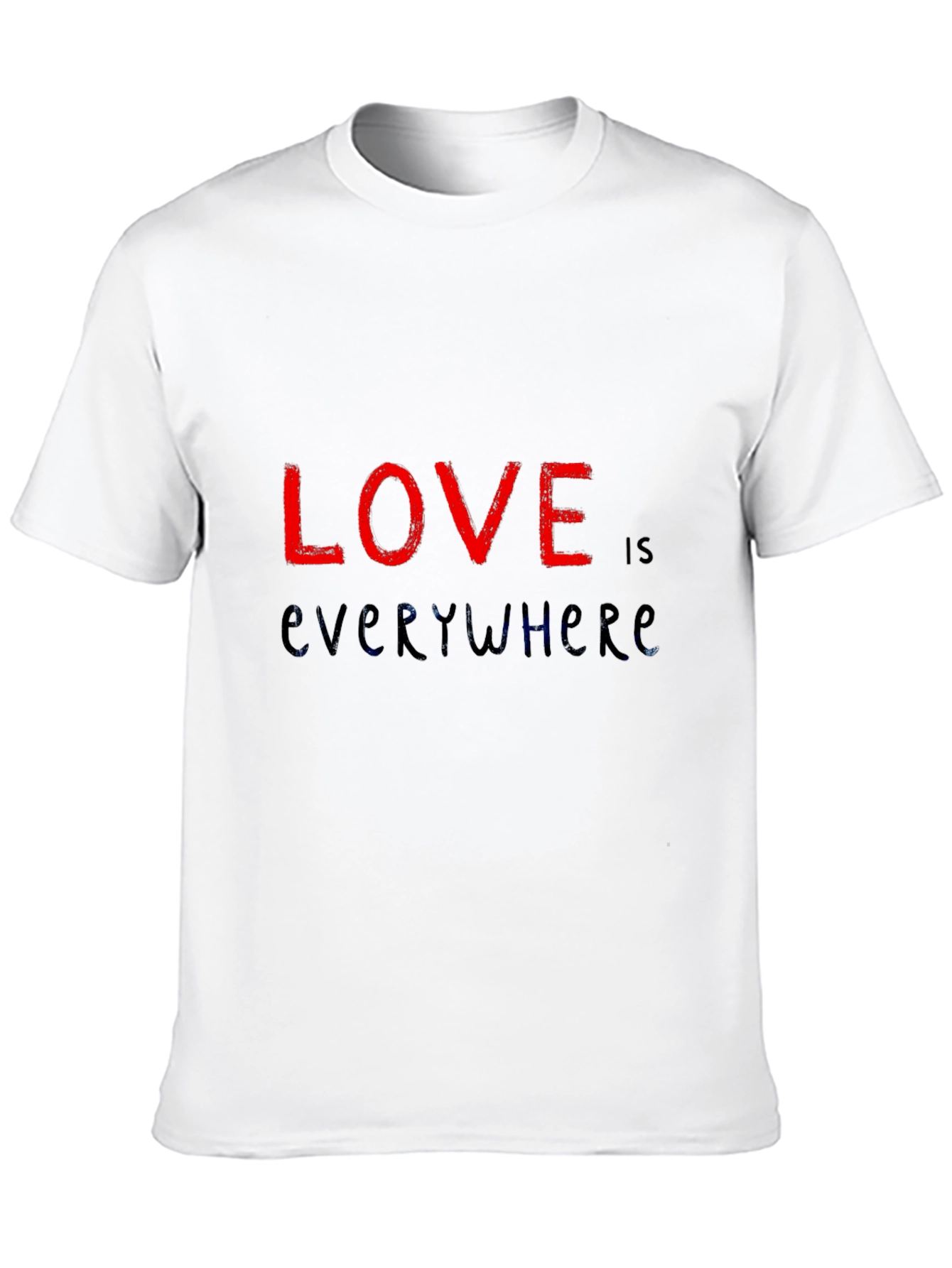 Love is Everywhere Graphic Black T-Shirt