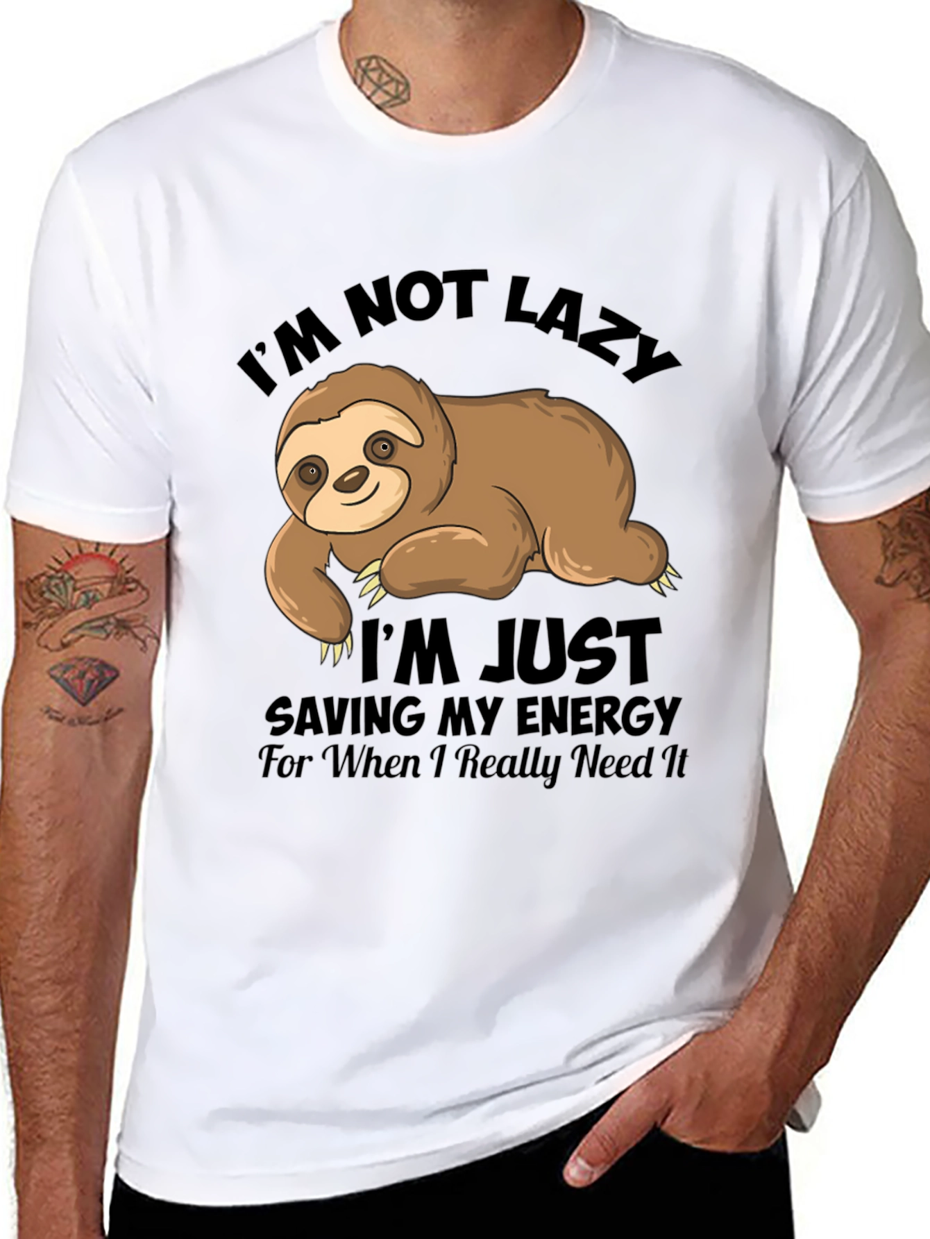 Im Not Lazy Sloth Graphic T-Shirt