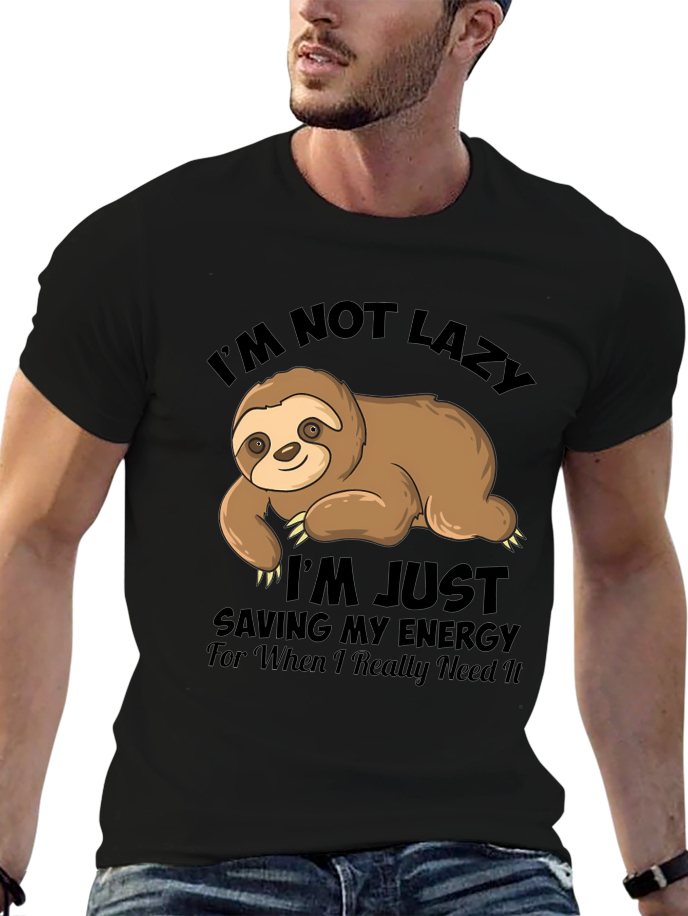 Im Not Lazy Sloth Graphic T-Shirt