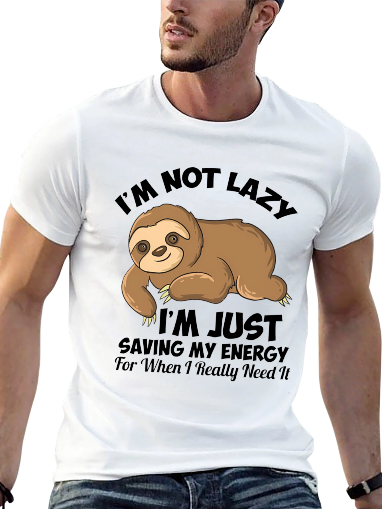 Im Not Lazy Sloth Graphic T-Shirt