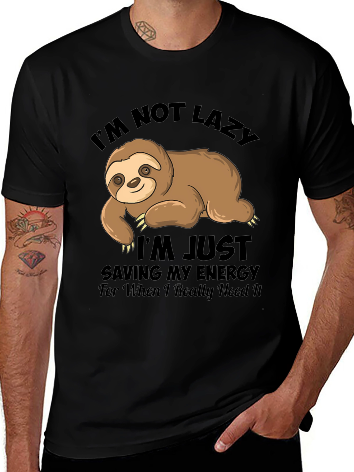 Im Not Lazy Sloth Graphic T-Shirt