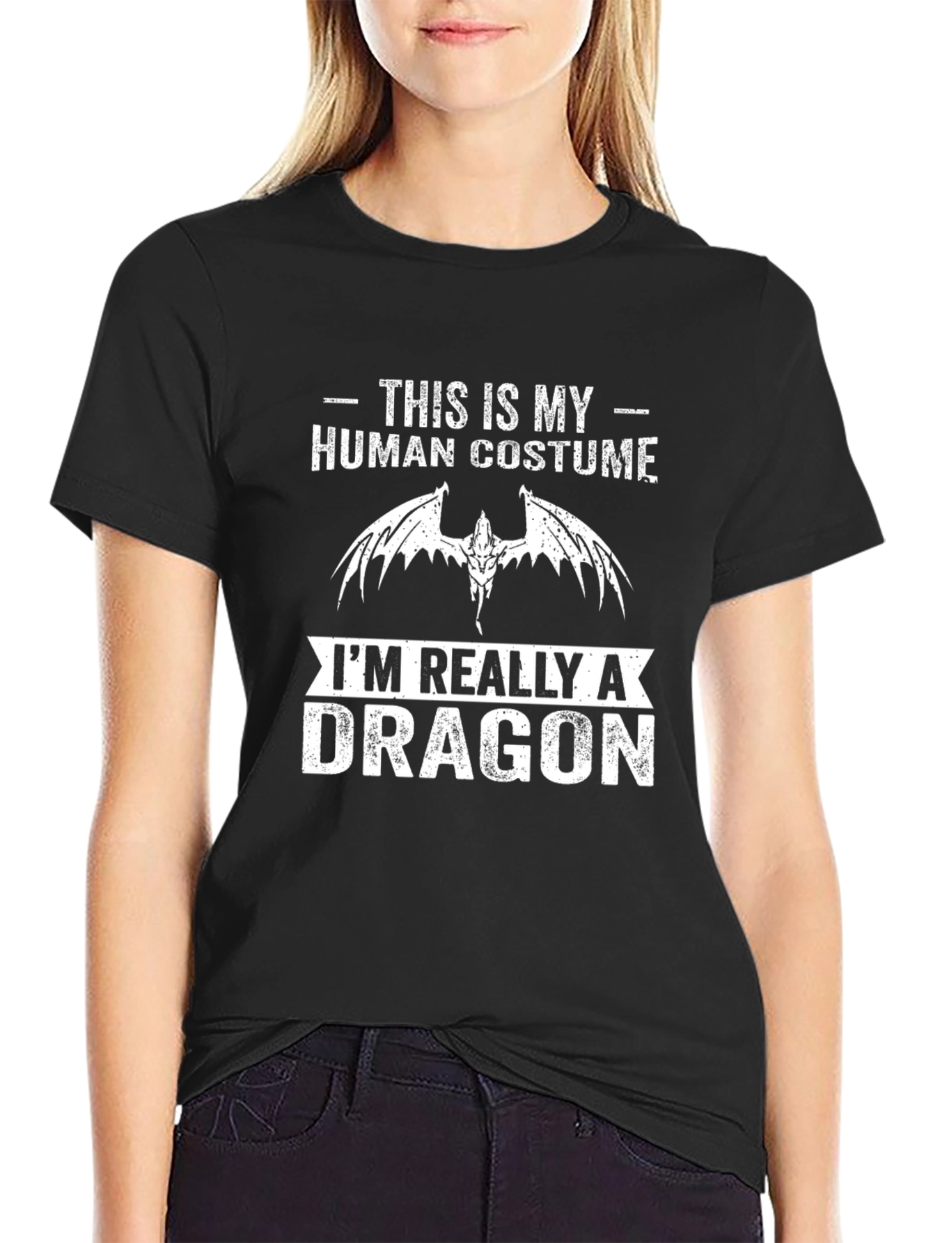 Human Costume Dragon T-Shirt - Funny Graphic Tee