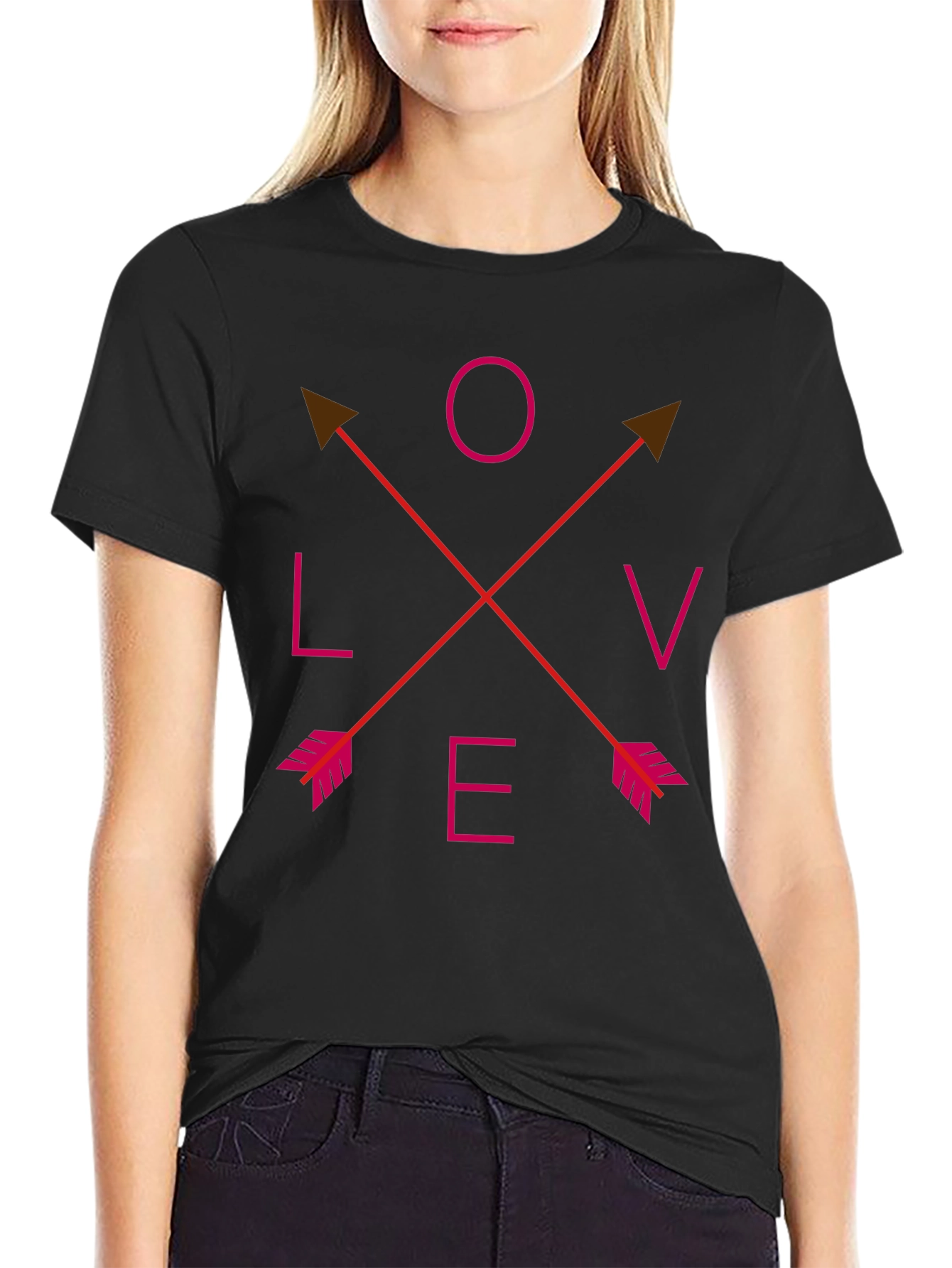 Love Arrows Graphic Tee - Trendy Casual T-Shirt
