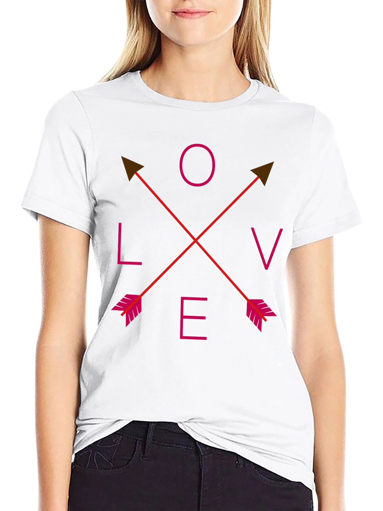 Love Arrows Graphic Tee - Trendy Casual T-Shirt