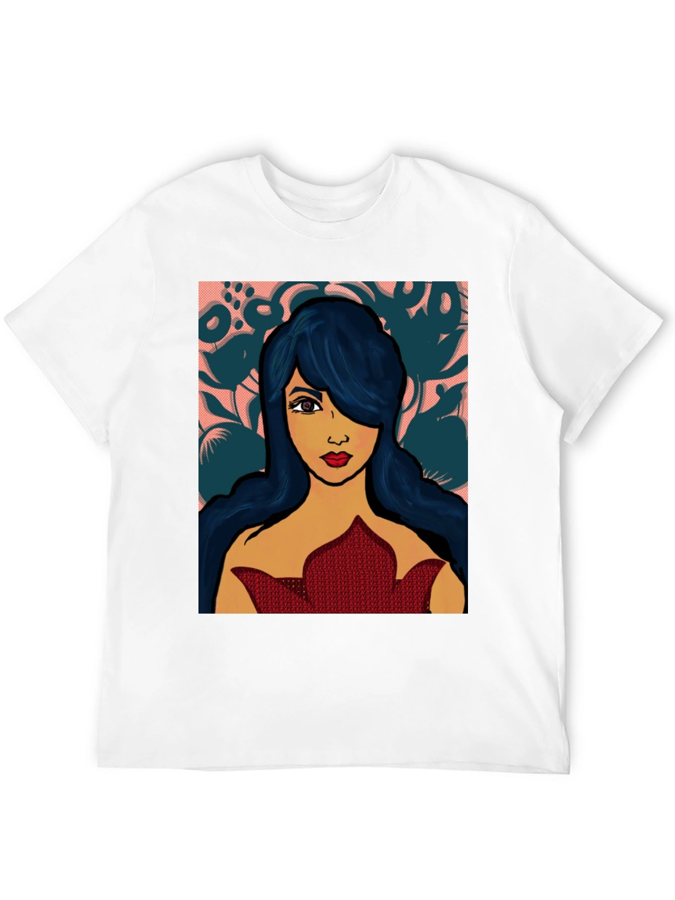 Vibrant Woman Graphic Print Black T-Shirt