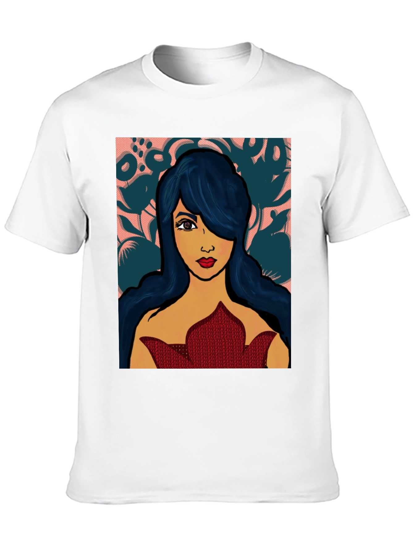 Vibrant Woman Graphic Print Black T-Shirt