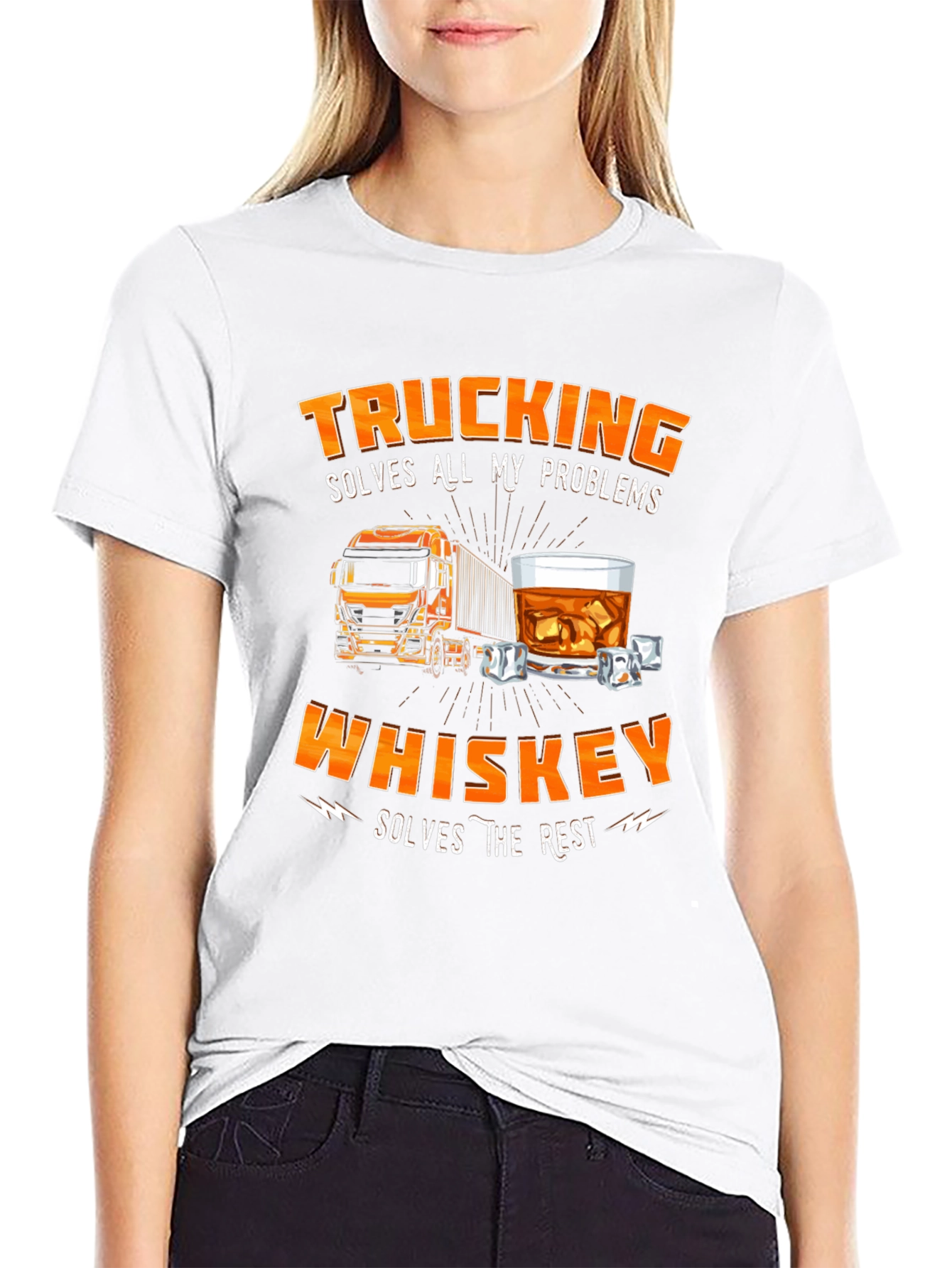 Trucking and Whiskey T-Shirt for Men