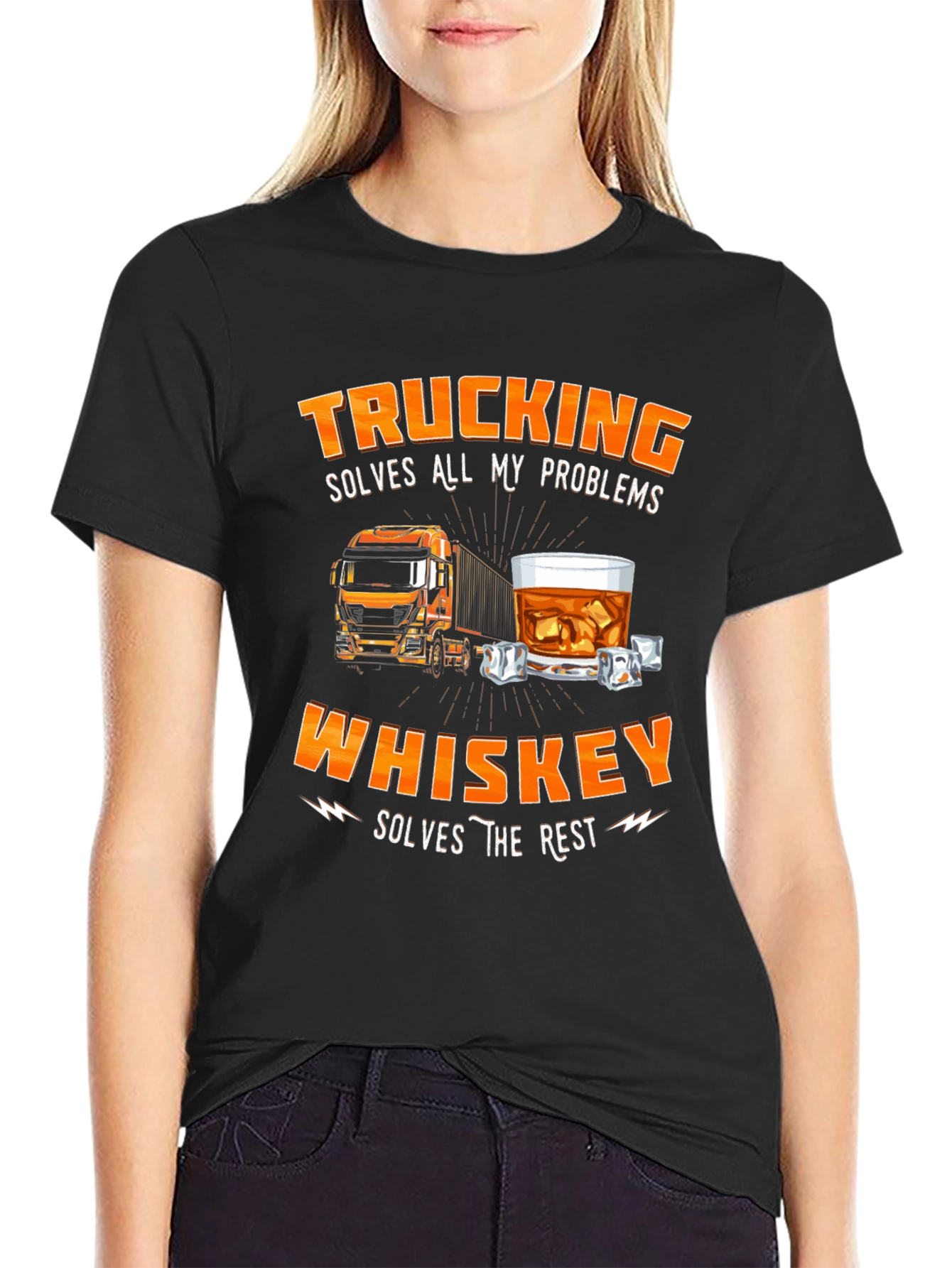 Trucking and Whiskey T-Shirt for Men