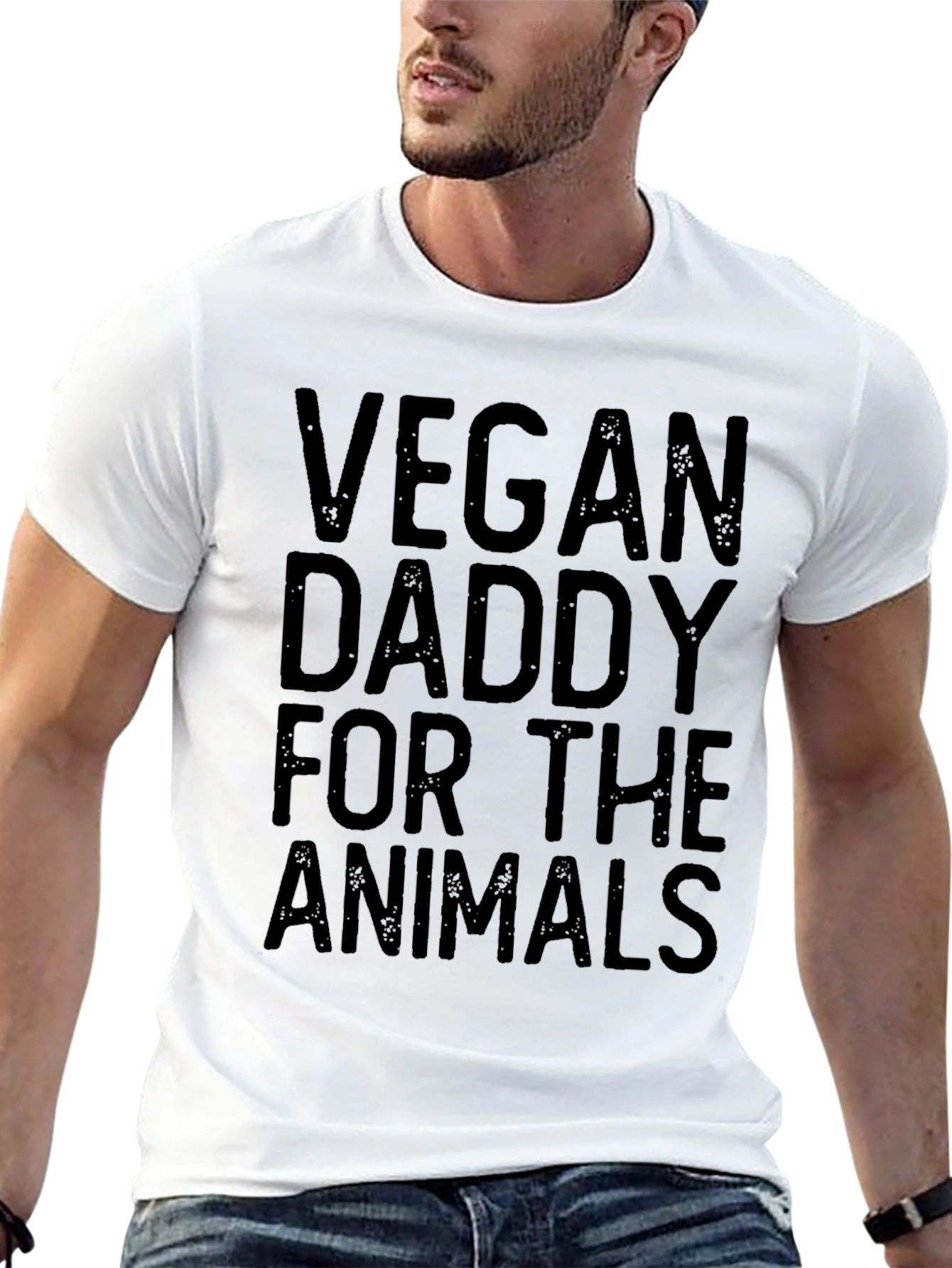 Vegan Daddy for the Animals Black T-Shirt