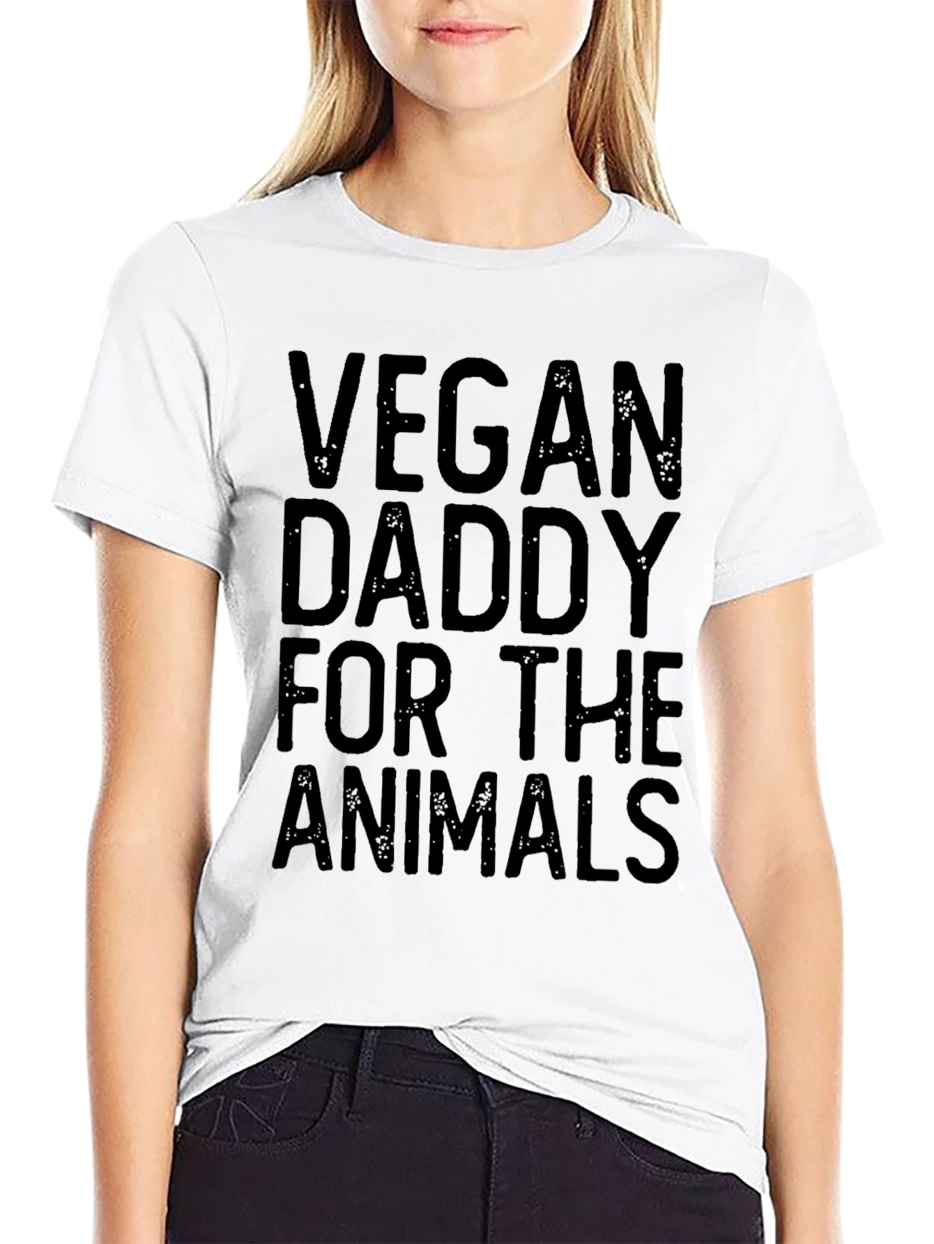 Vegan Daddy for the Animals Black T-Shirt