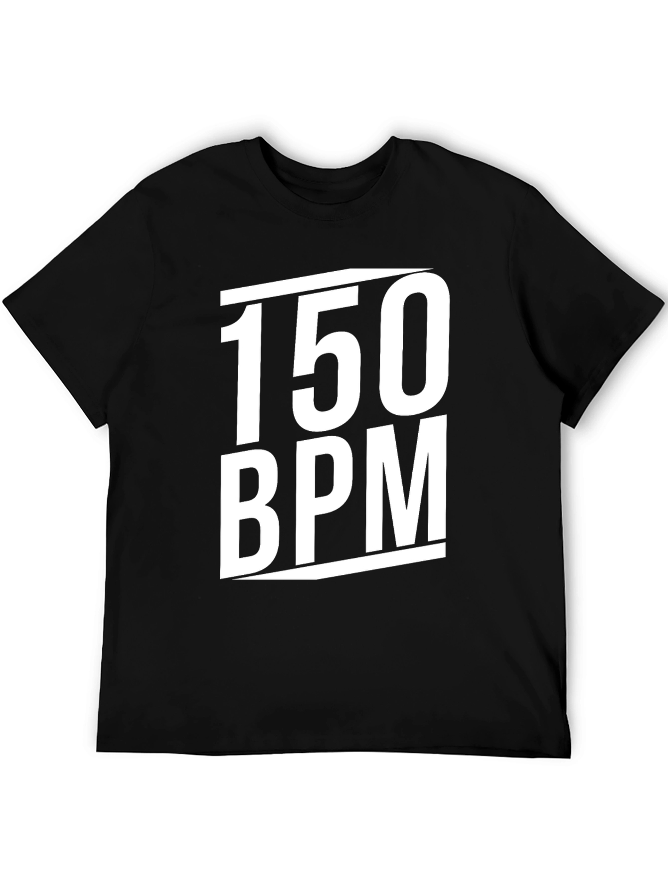 150 BPM Graphic T-Shirt - Black Crew Neck