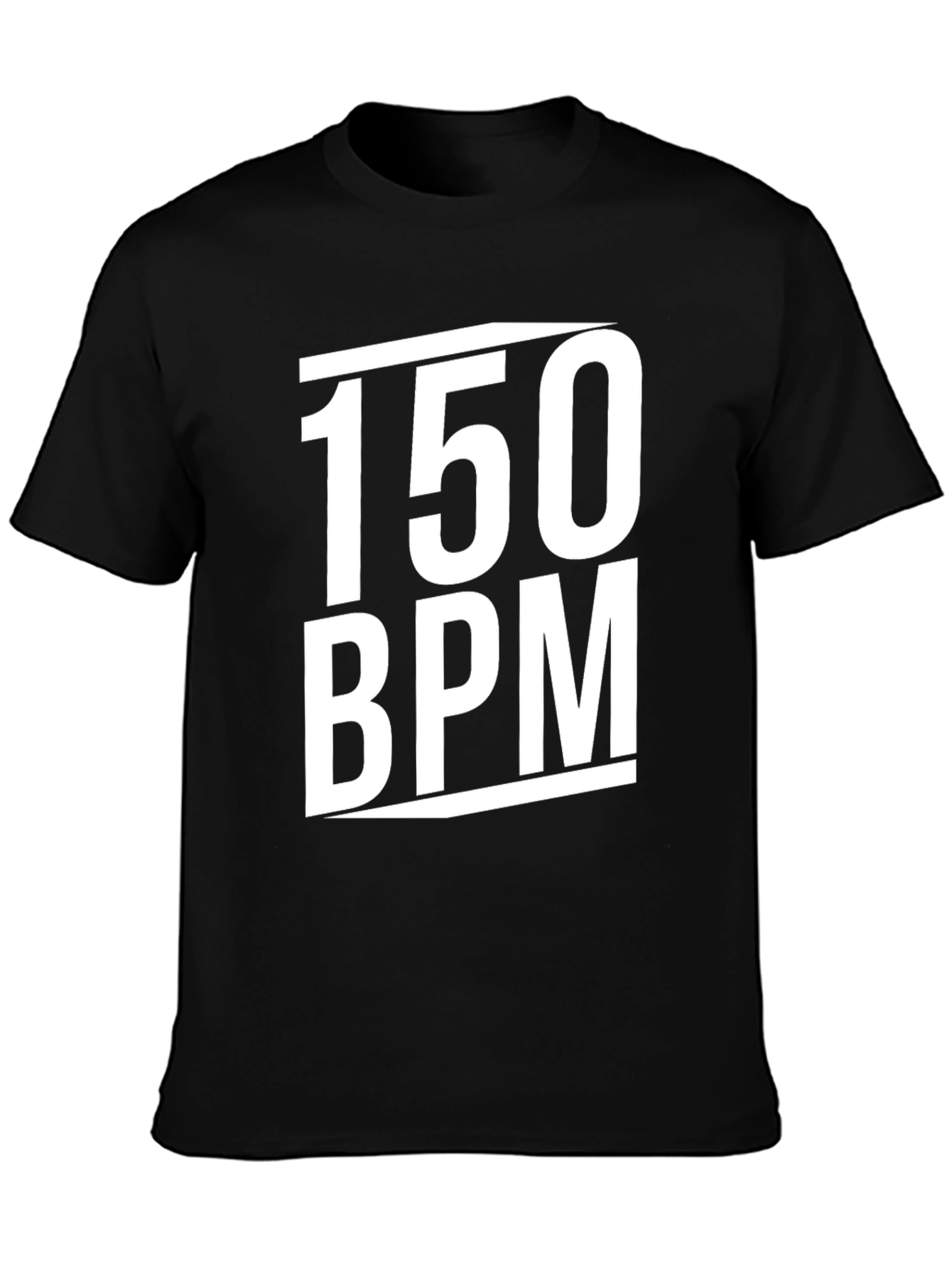150 BPM Graphic T-Shirt - Black Crew Neck