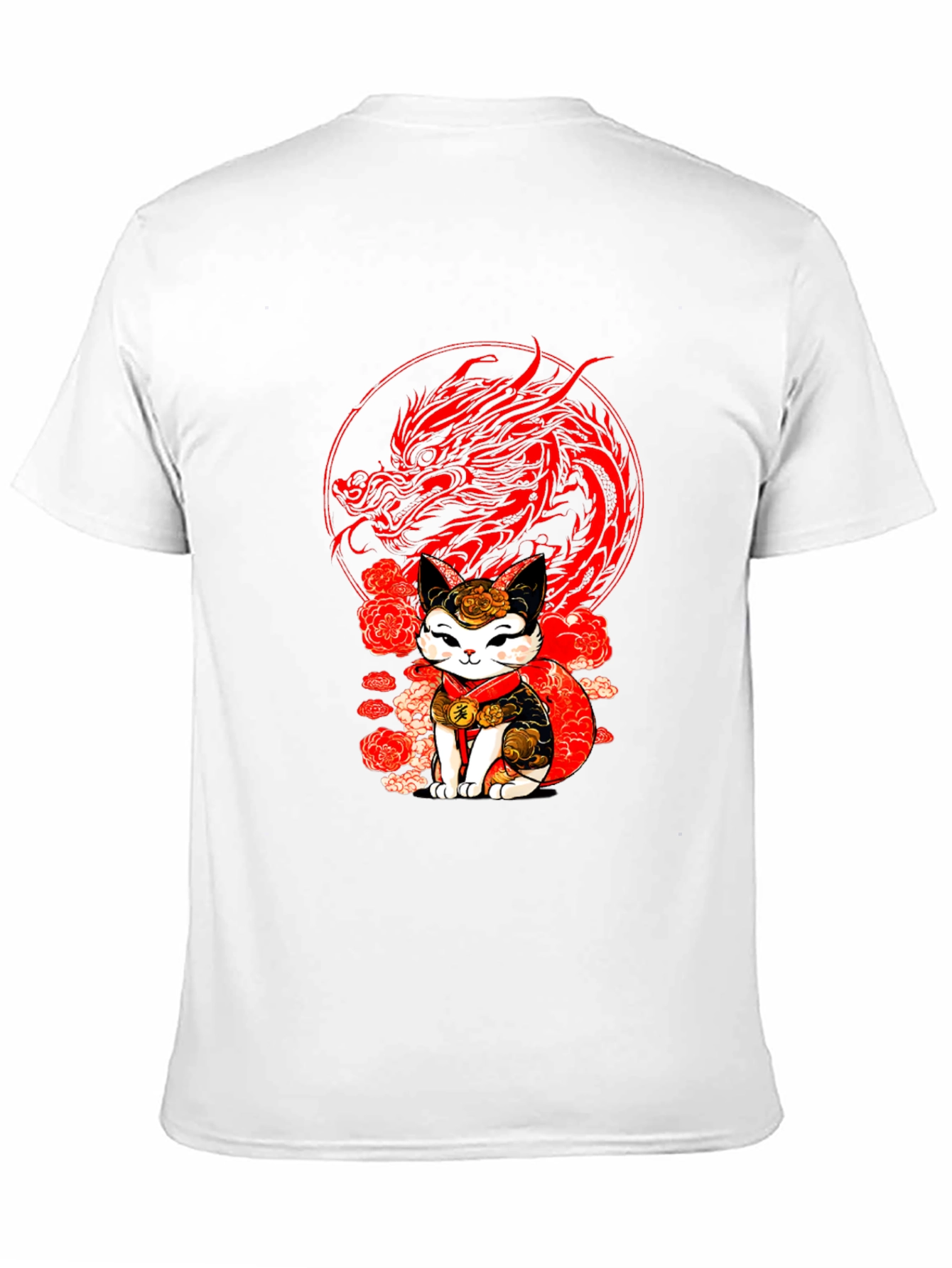 Lucky Cat & Dragon Graphic Tee